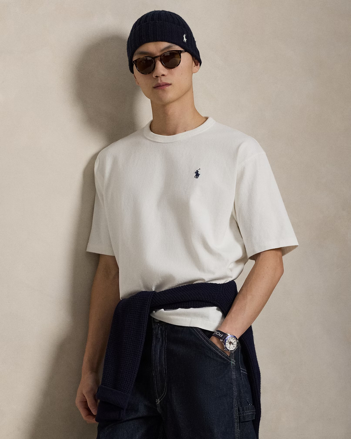 Relaxed Fit Jersey Crewneck T-Shirt - White