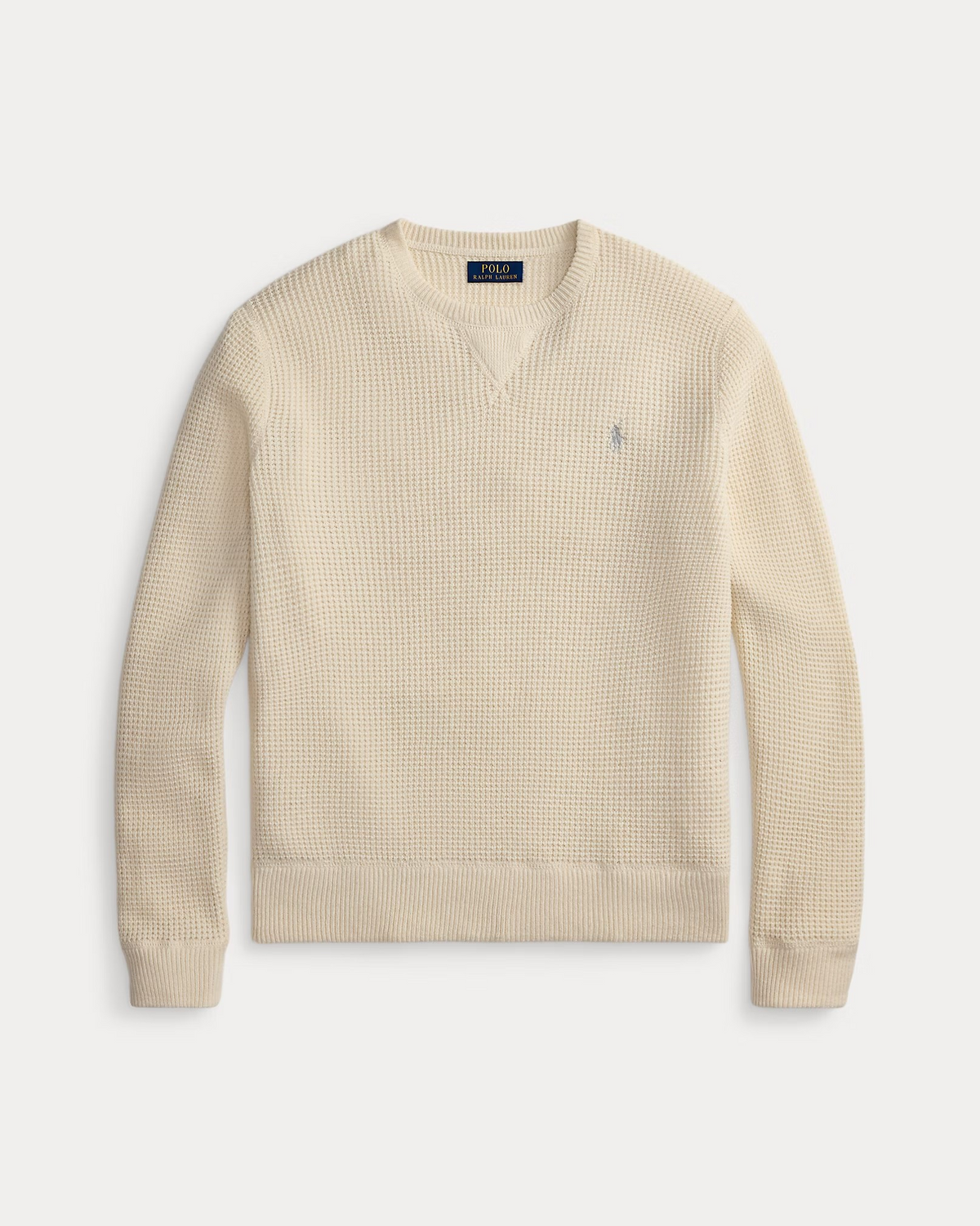 Waffle-Knit Wool-Cotton Jumper - Cream