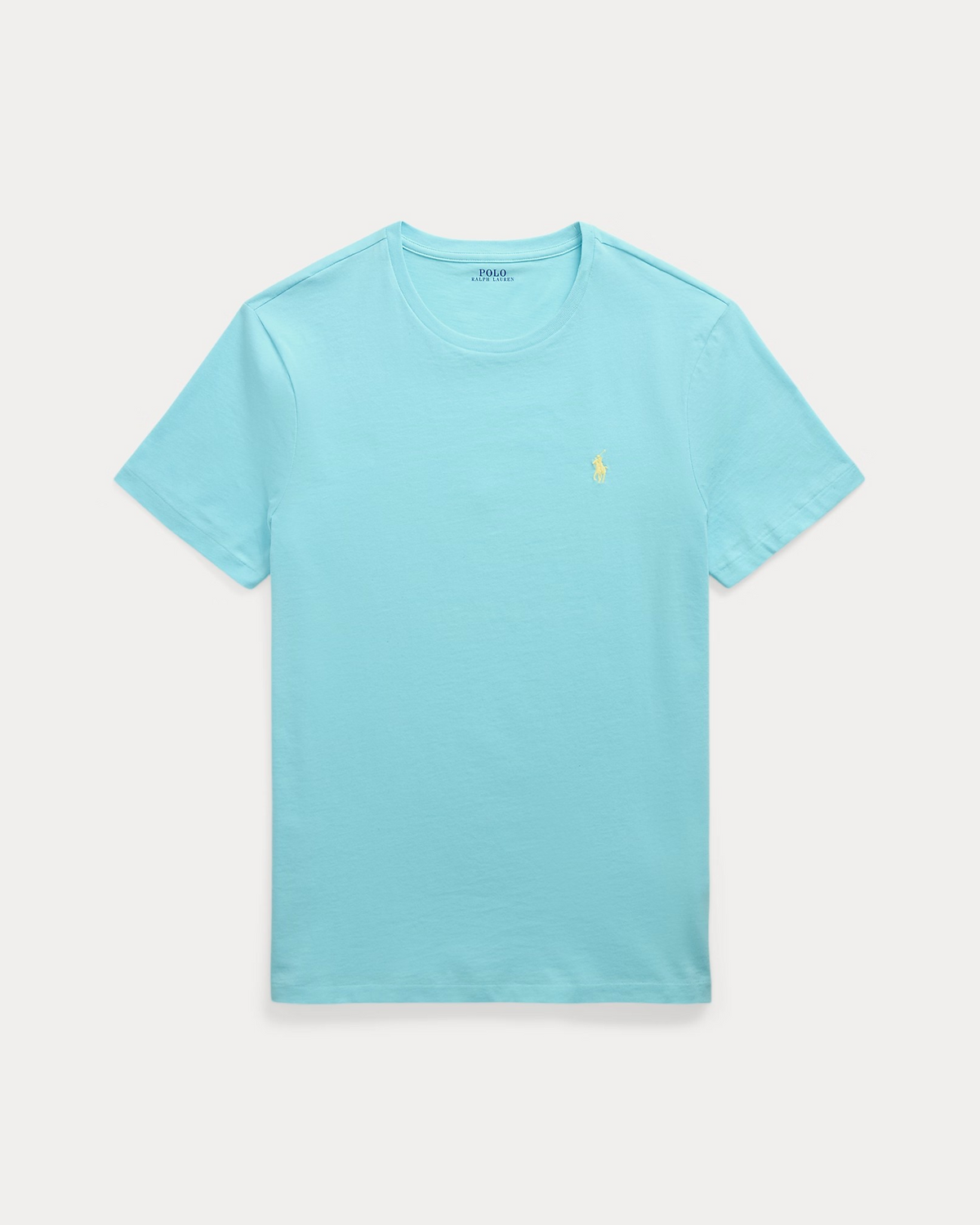Custom Slim Fit Jersey Crewneck T-Shirt - Aqua Blue