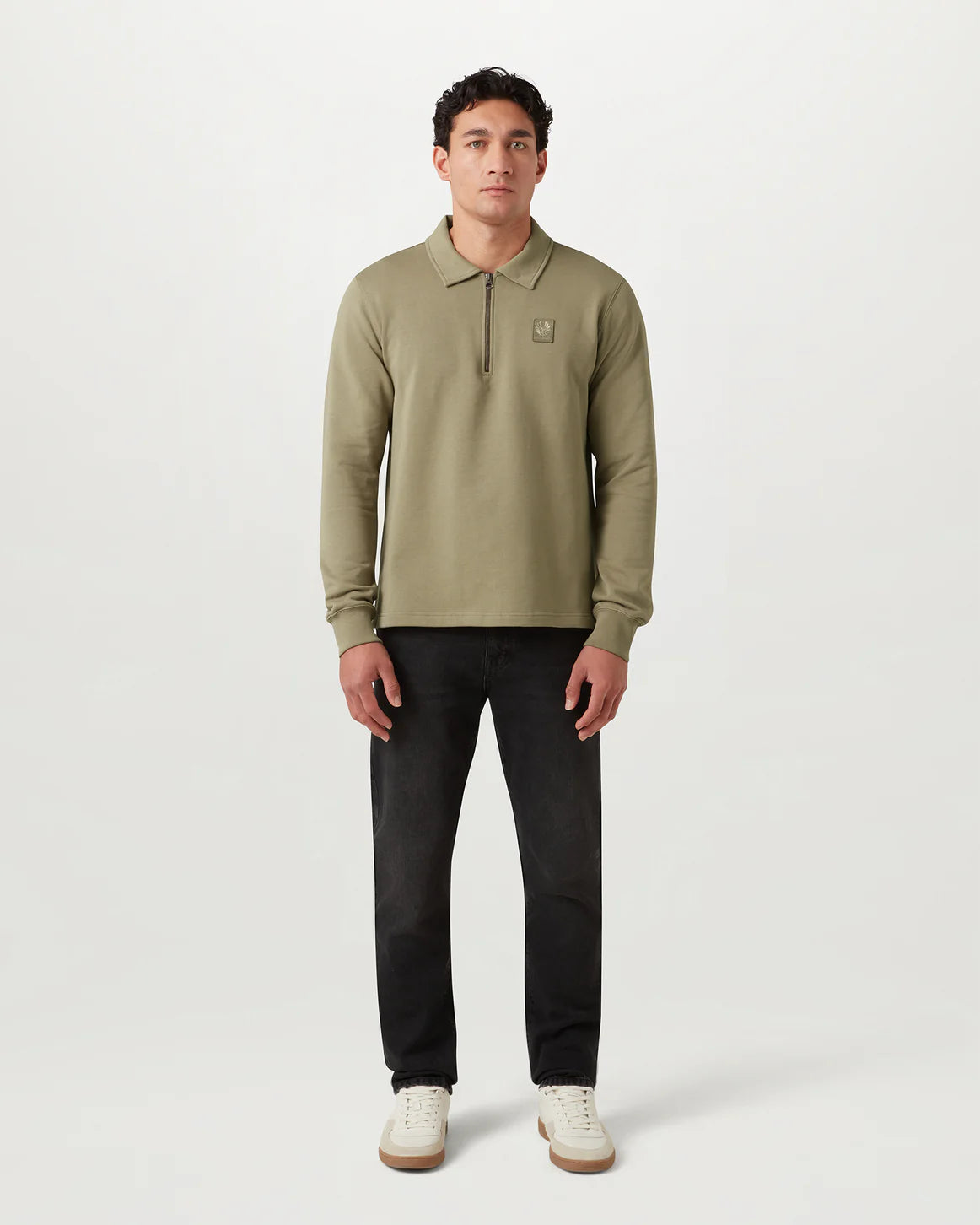 Curator Collared Sweatshirt- Fatigue Green