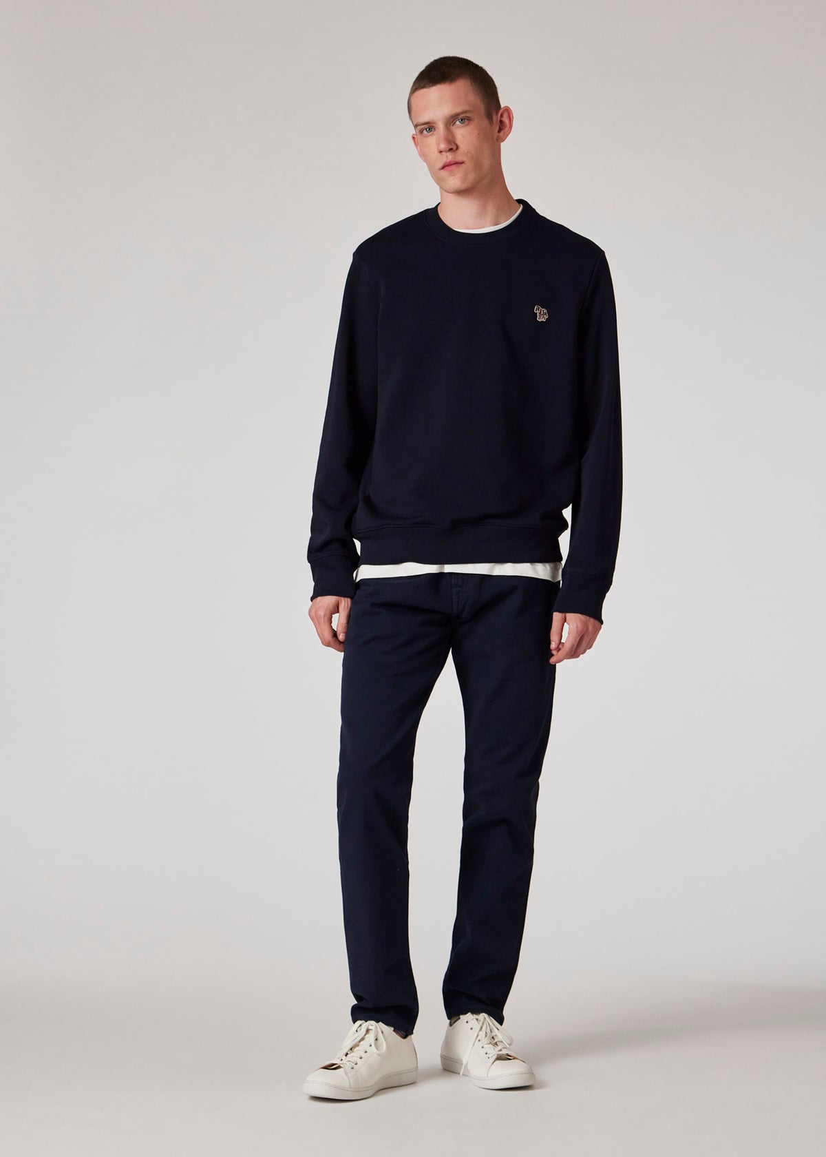 Tapered-Fit Garment Dyed Jeans - Navy