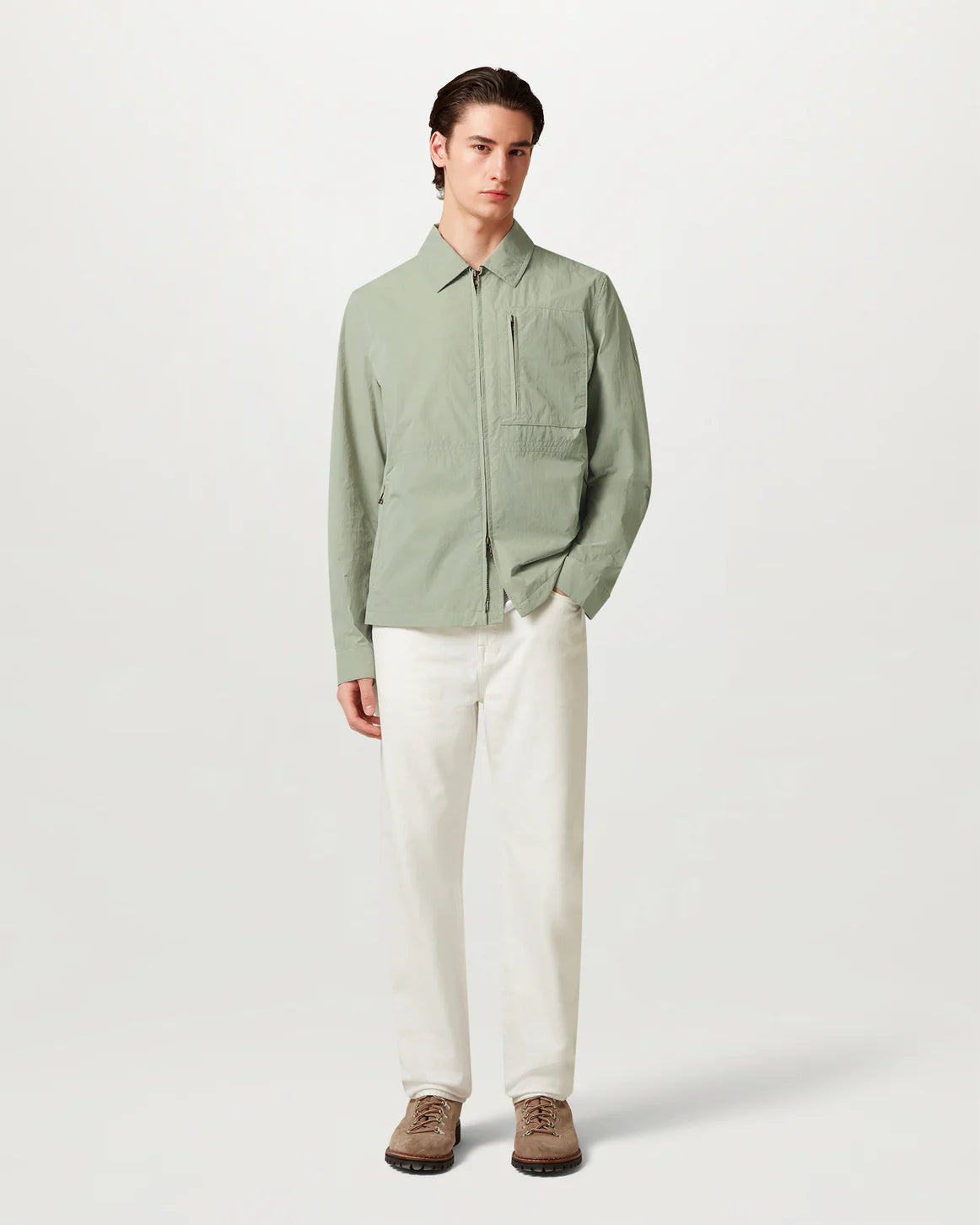 Grid Overshirt - Green Alpha Nylon