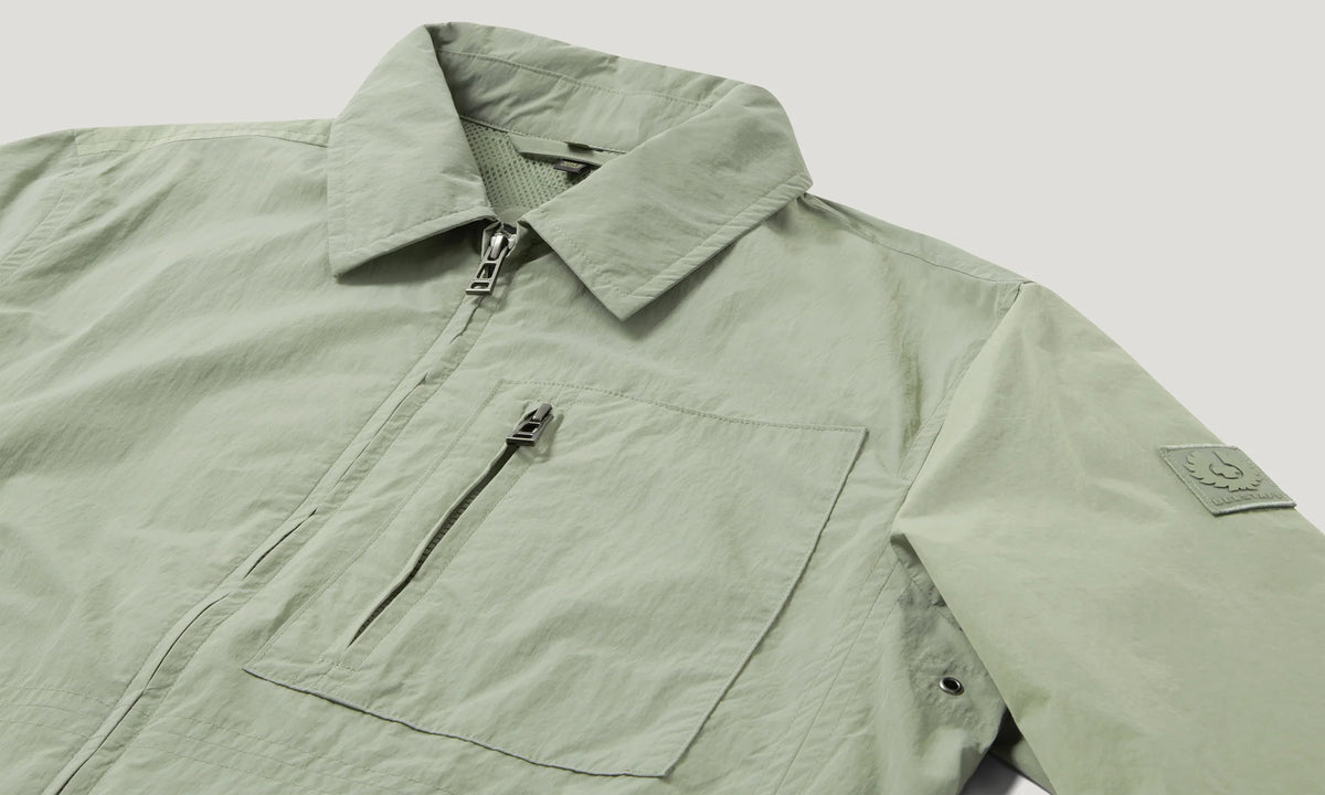 Grid Overshirt - Green Alpha Nylon