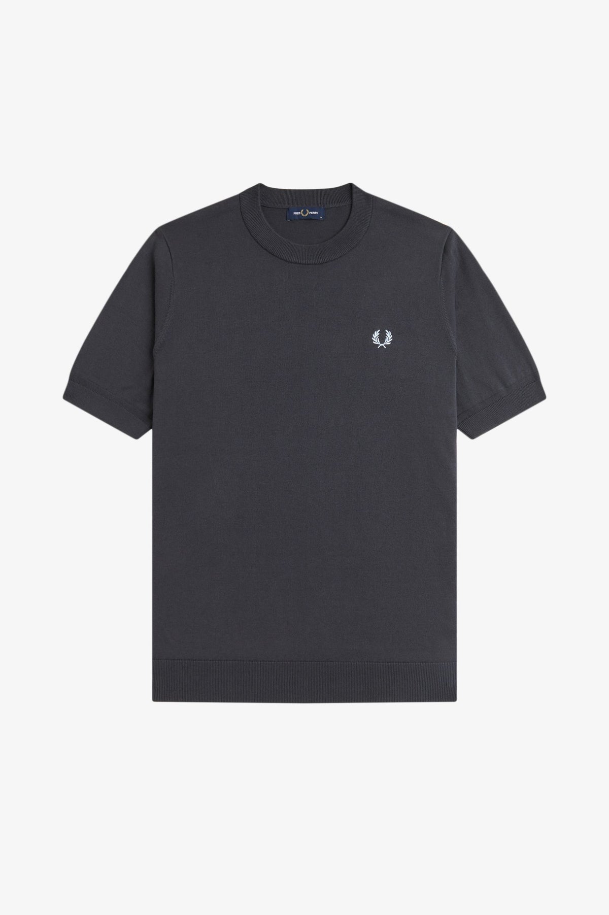 Cotton Knitted T-Shirt- GREY