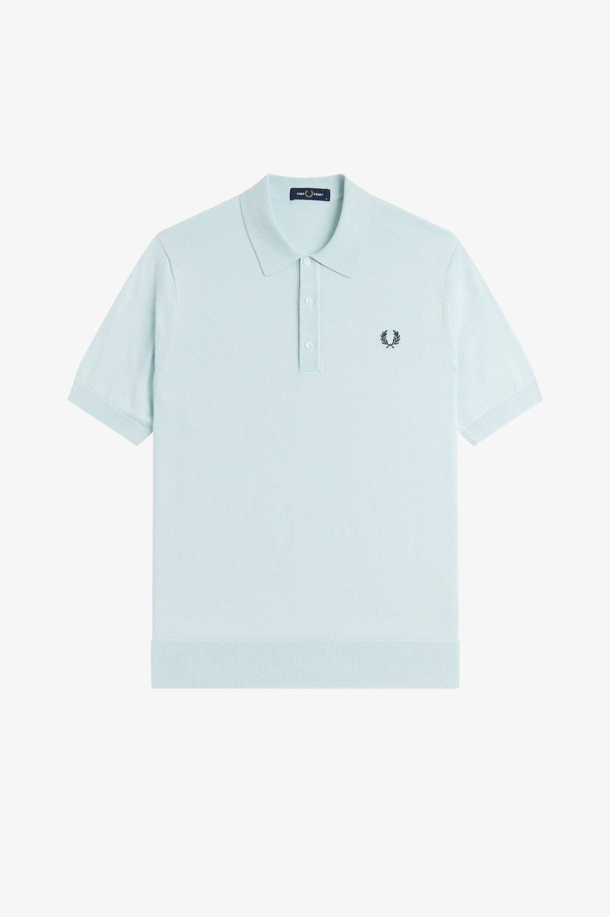 Cotton Knitted Polo Shirt- SKY BLUE