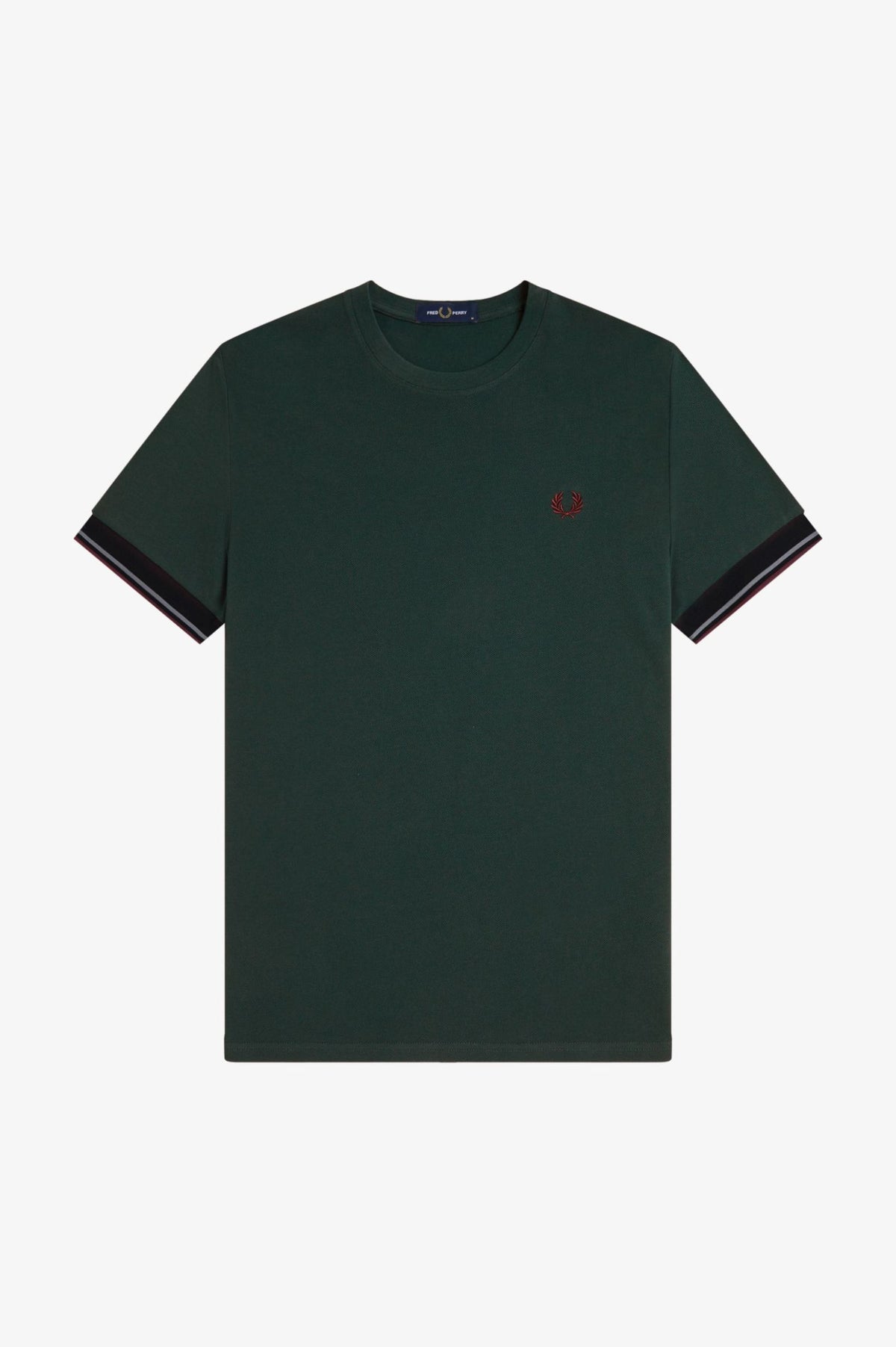 Twin Tipped Cuffed T-Shirt - Dark Green