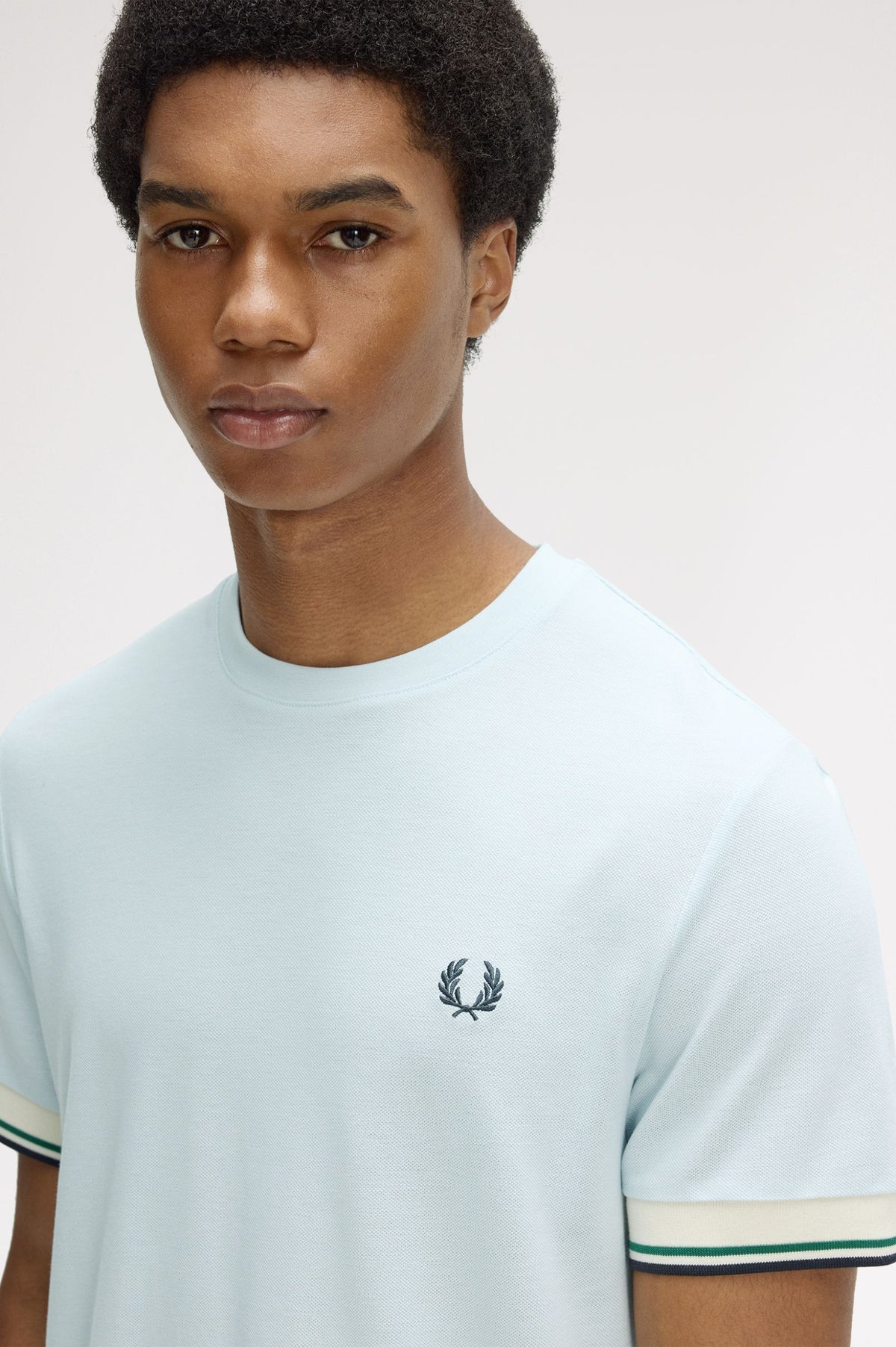 Twin Tipped Cuff T-Shirt- SKY BLUE