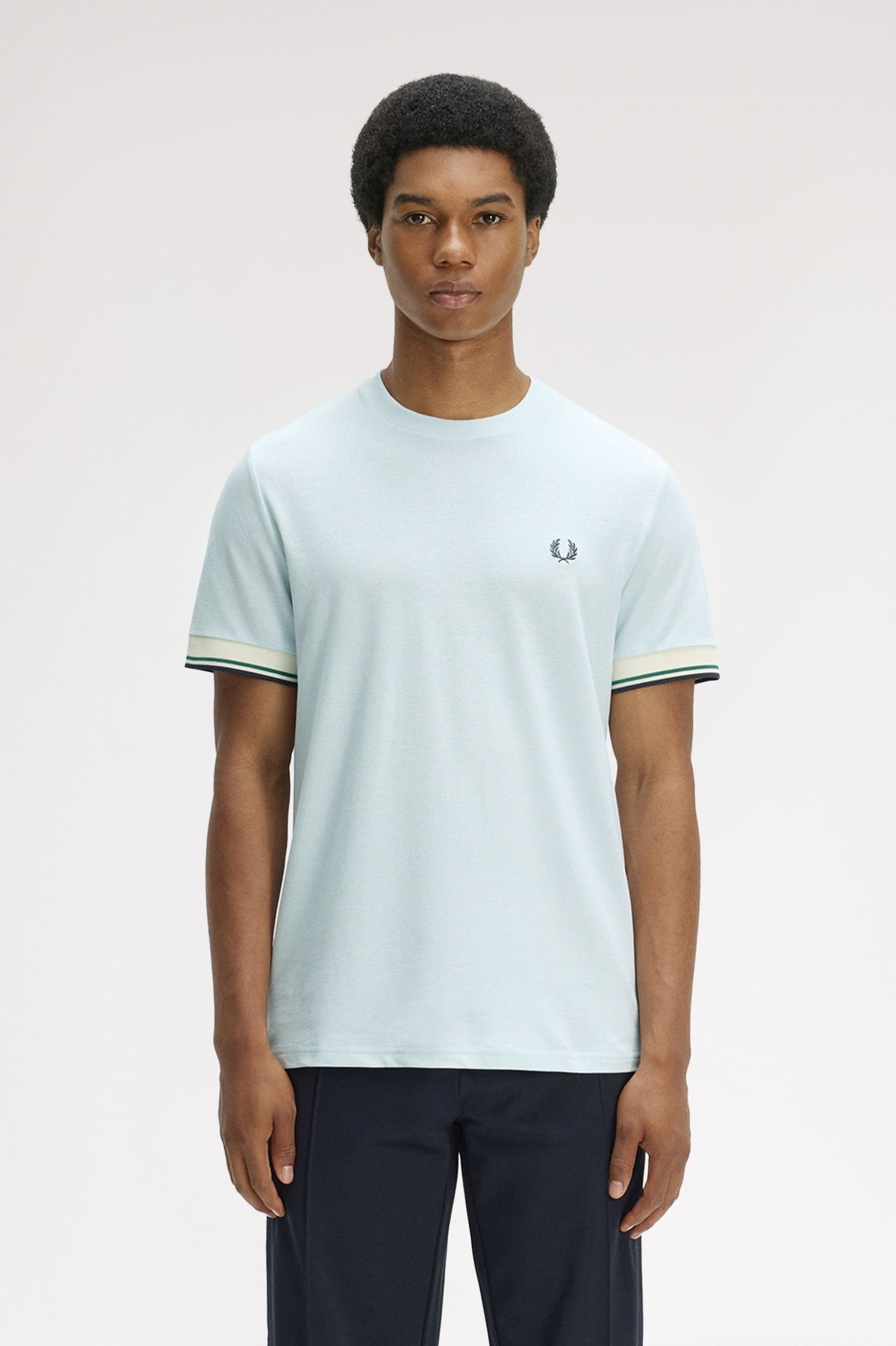 Twin Tipped Cuff T-Shirt- SKY BLUE