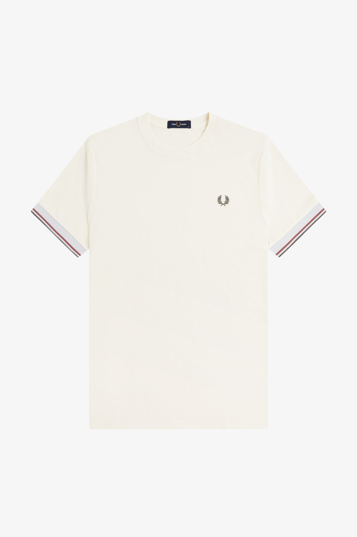 Twin Tipped Cuffed T-Shirt - Ecru
