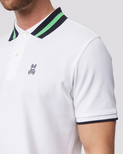 Pique Polo - White/Green