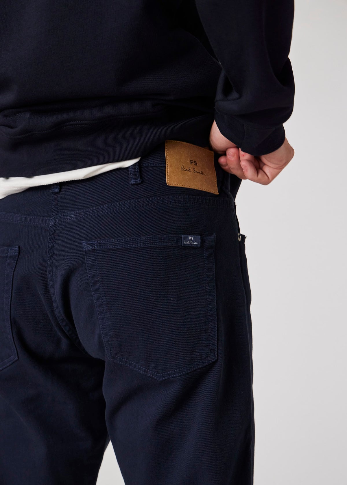 Tapered-Fit Garment Dyed Jeans - Navy