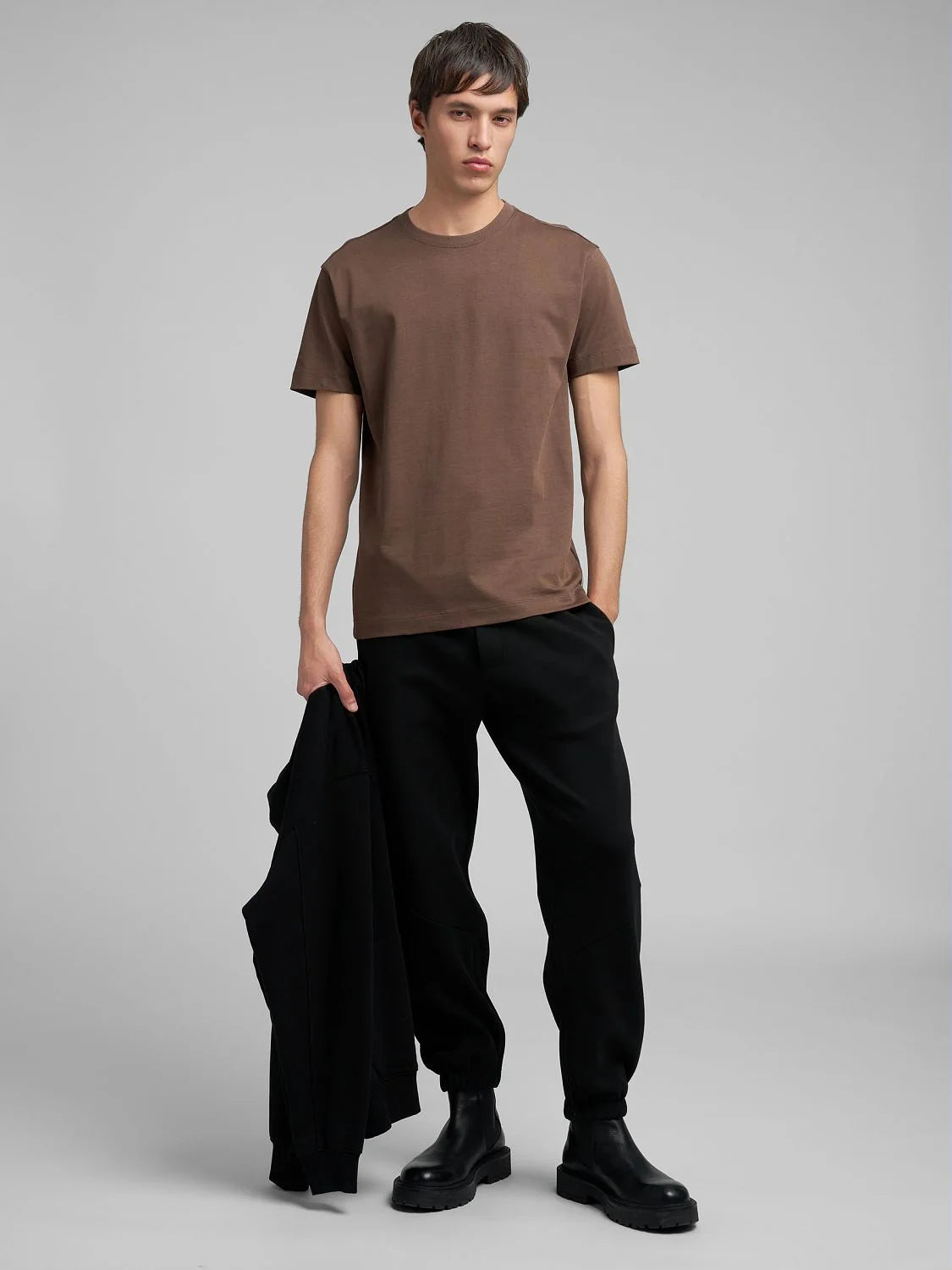 Heavyweight Cotton Jersey T-Shirt - Brown