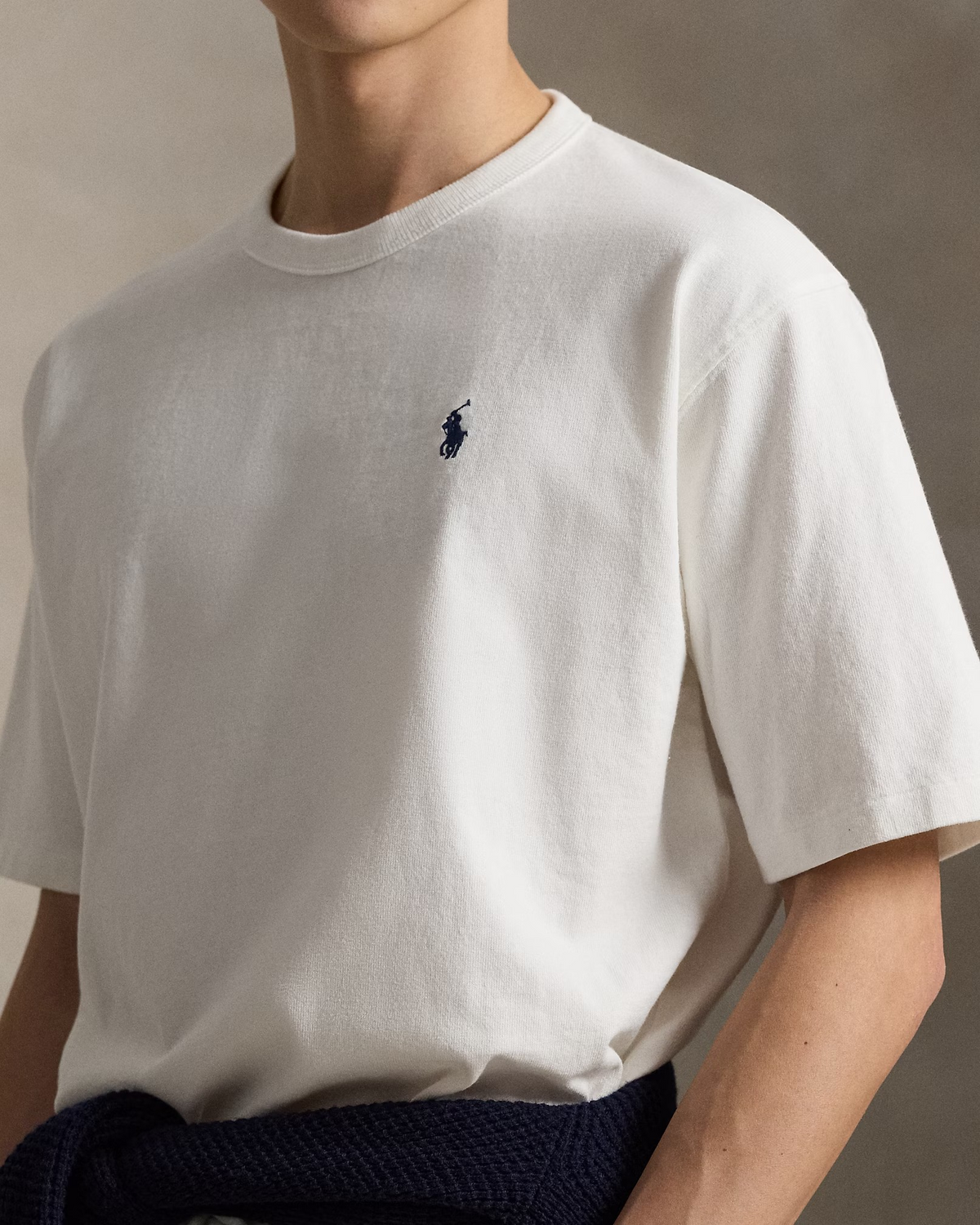 Relaxed Fit Jersey Crewneck T-Shirt - White