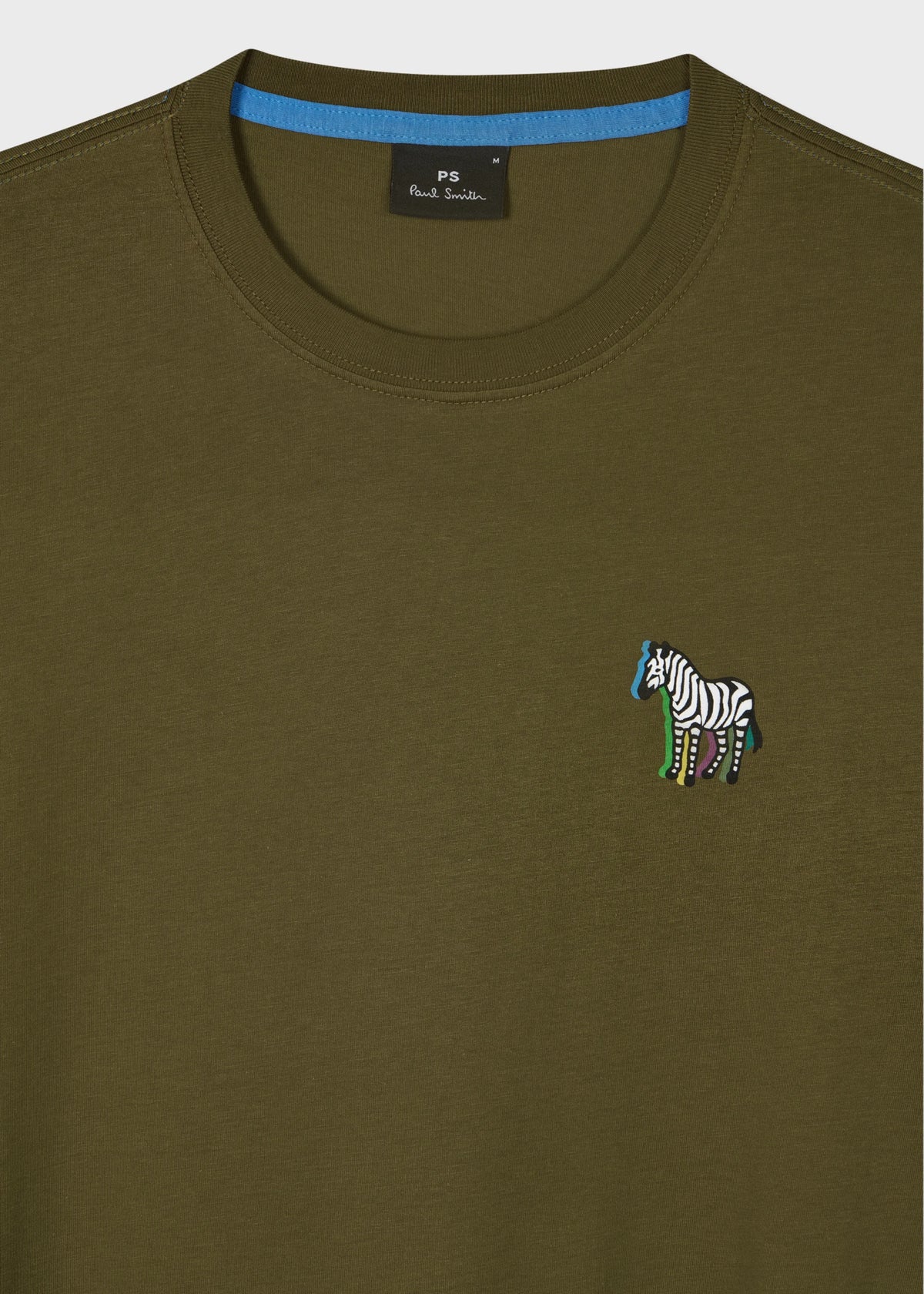 '3D Zebra' Print T-Shirt - Khaki Green