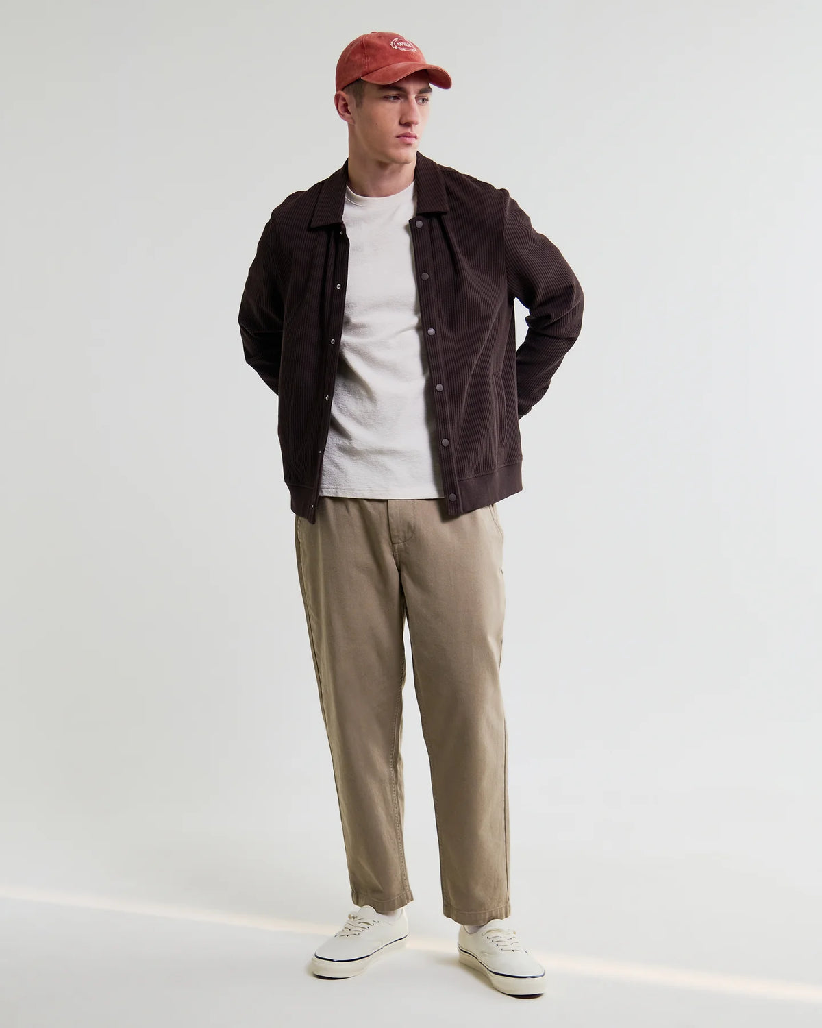 Hays Structured Waffle Overshirt - Brown