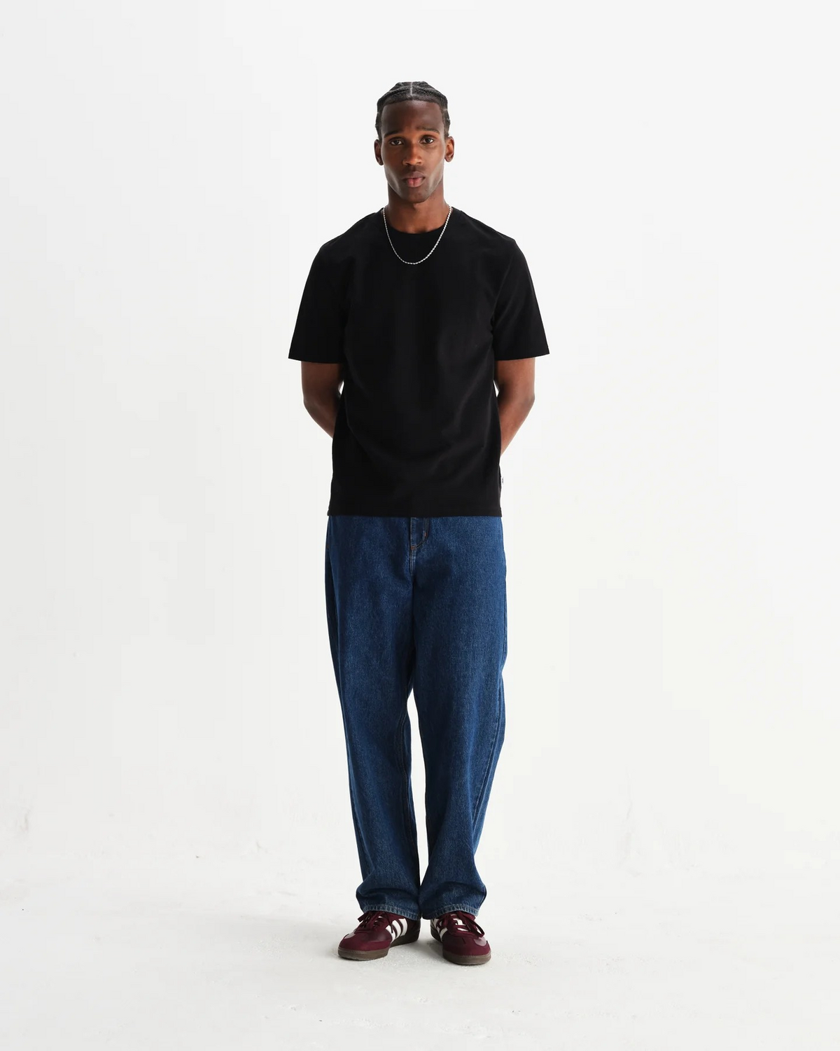 Dean Textured Organic Cotton T-Shirt - Black