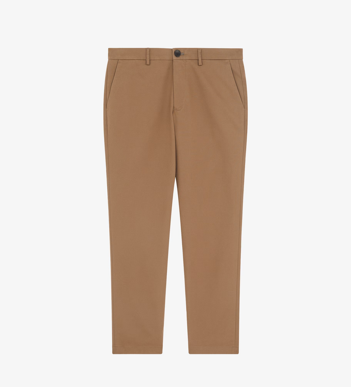 Mid Fit Stretch Cotton Twill Chino - Tan