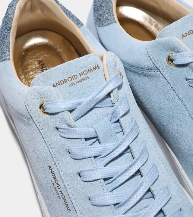 Zuma Suede Glitter Reflective Heel Trim-SKY BLUE