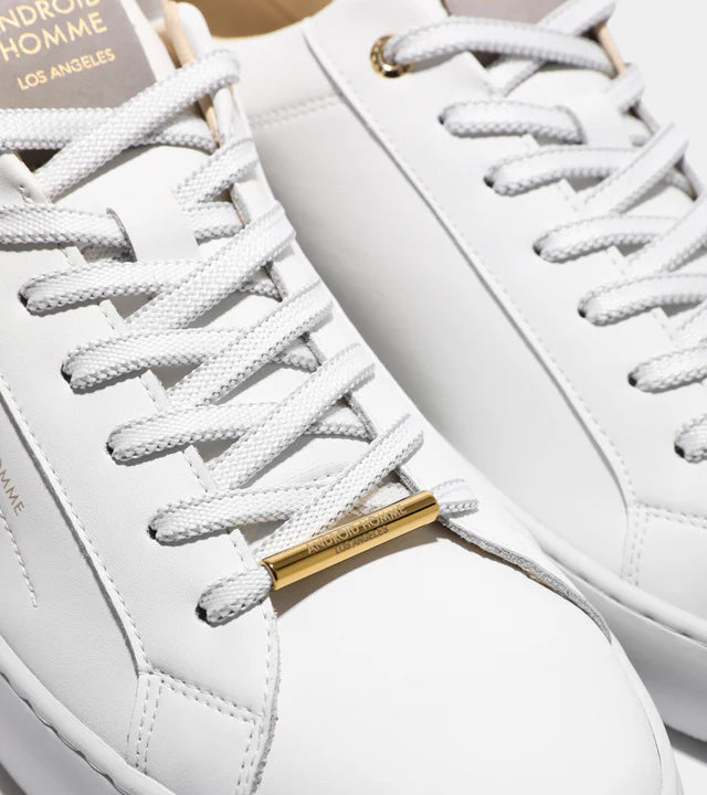 Zuma Leather & Nubuck heel- White