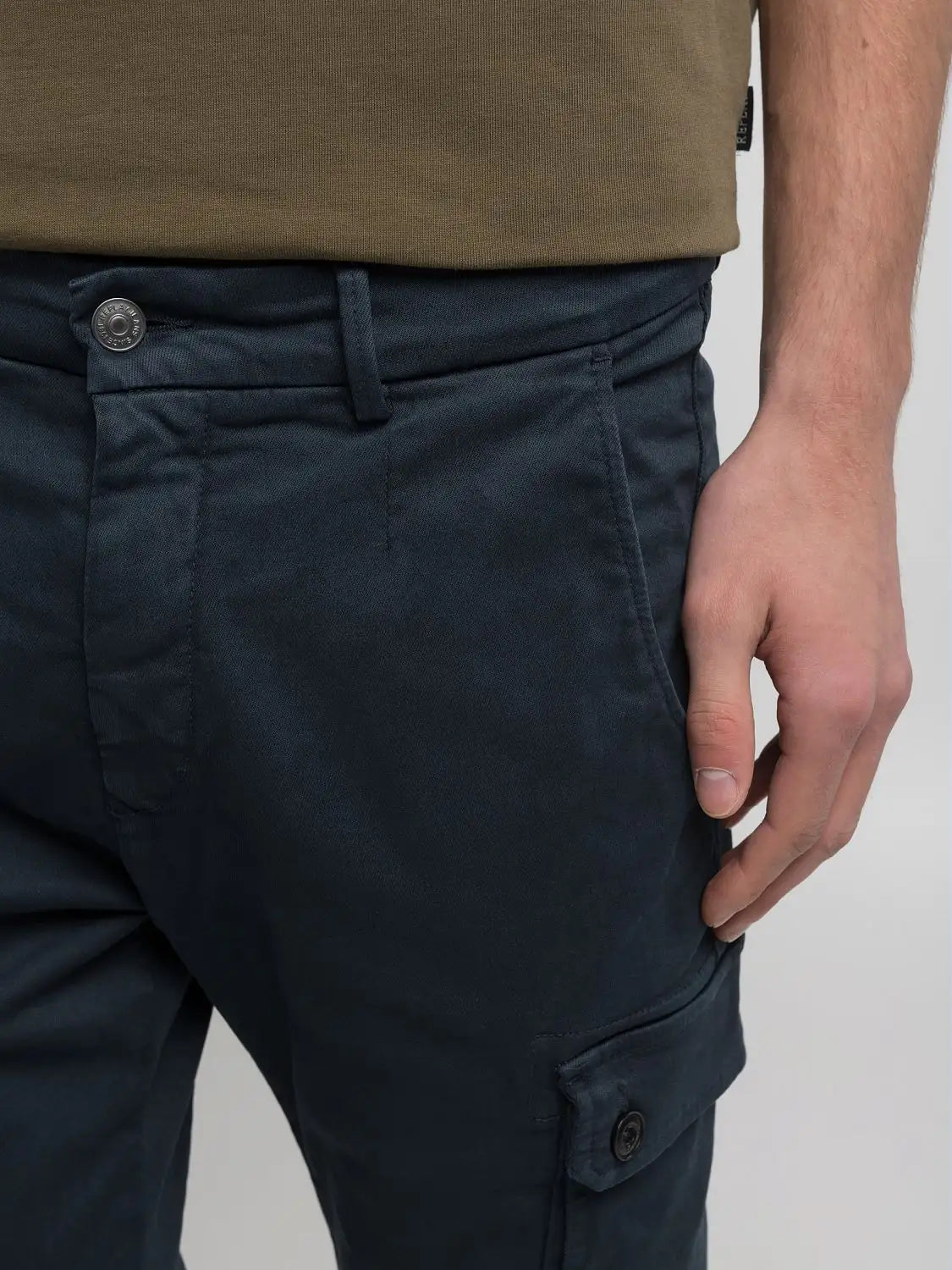 Hyperflex Jaan M9649E Slim Fit Cargo Pants - Navy