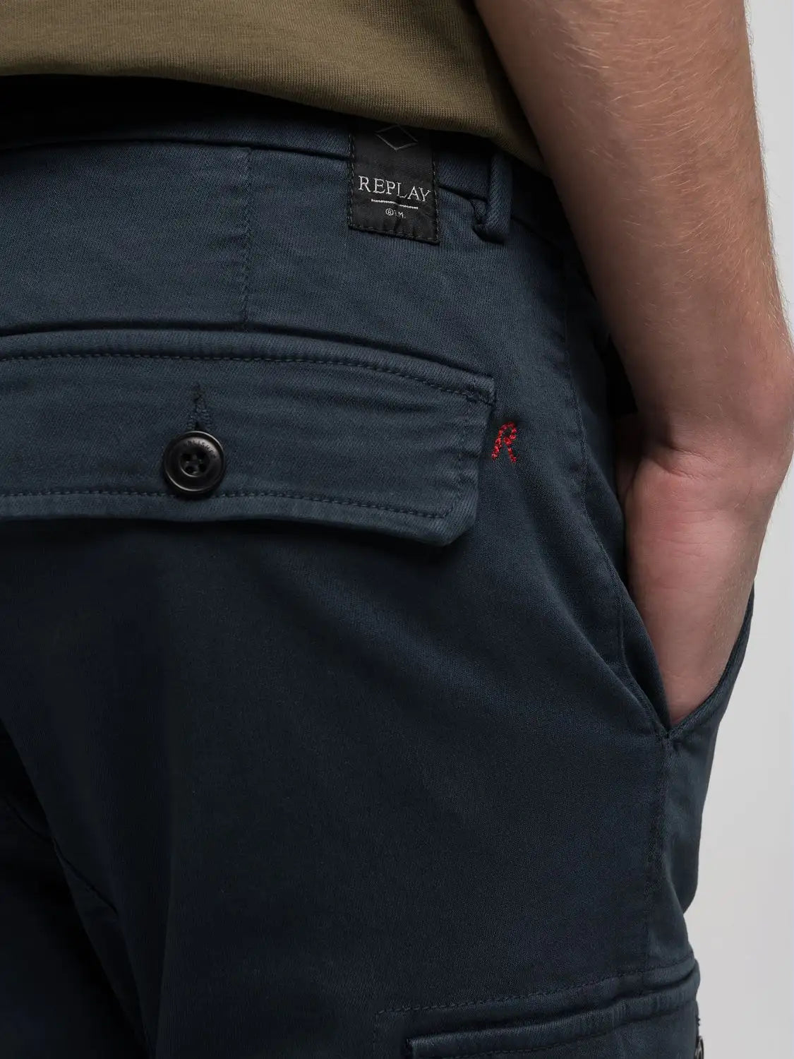 Hyperflex Jaan M9649E Slim Fit Cargo Pants - Navy