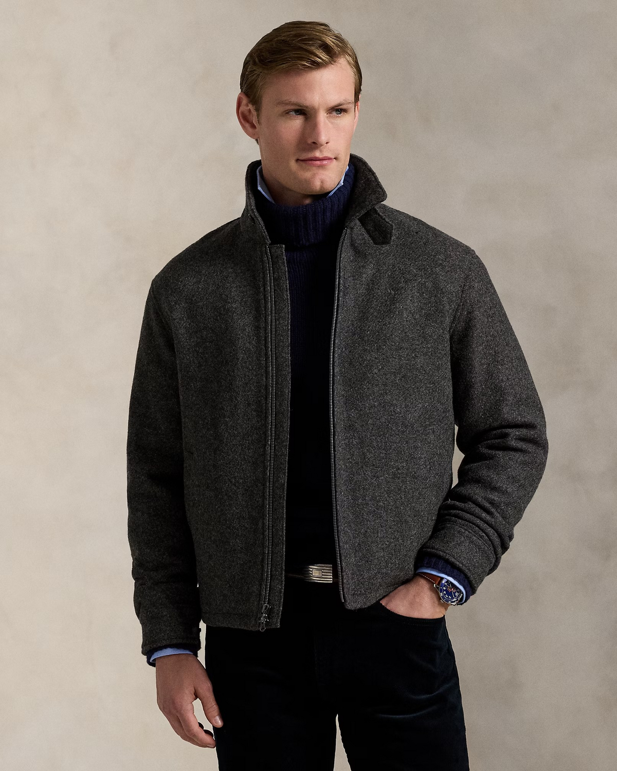 Langdon Wool Jacket - Grey