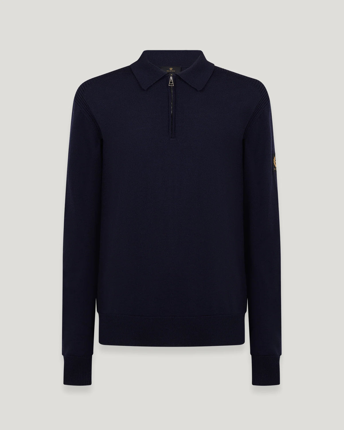 Kyle Long Sleeve Knitted Polo - Navy