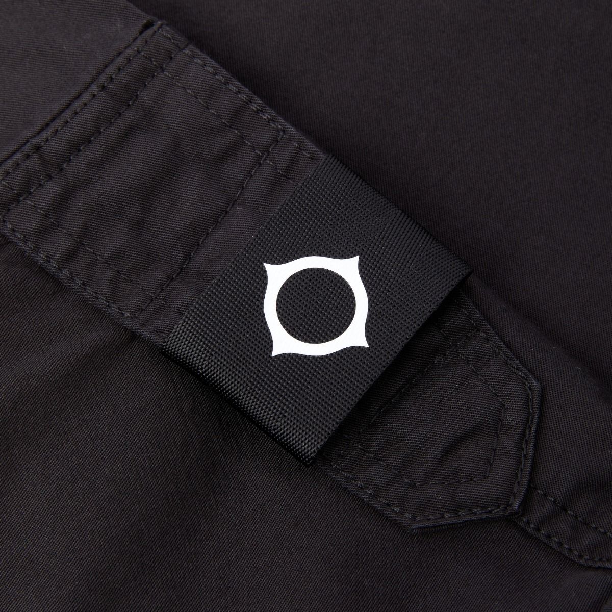 Patch Pocket Button Overshirt - Black