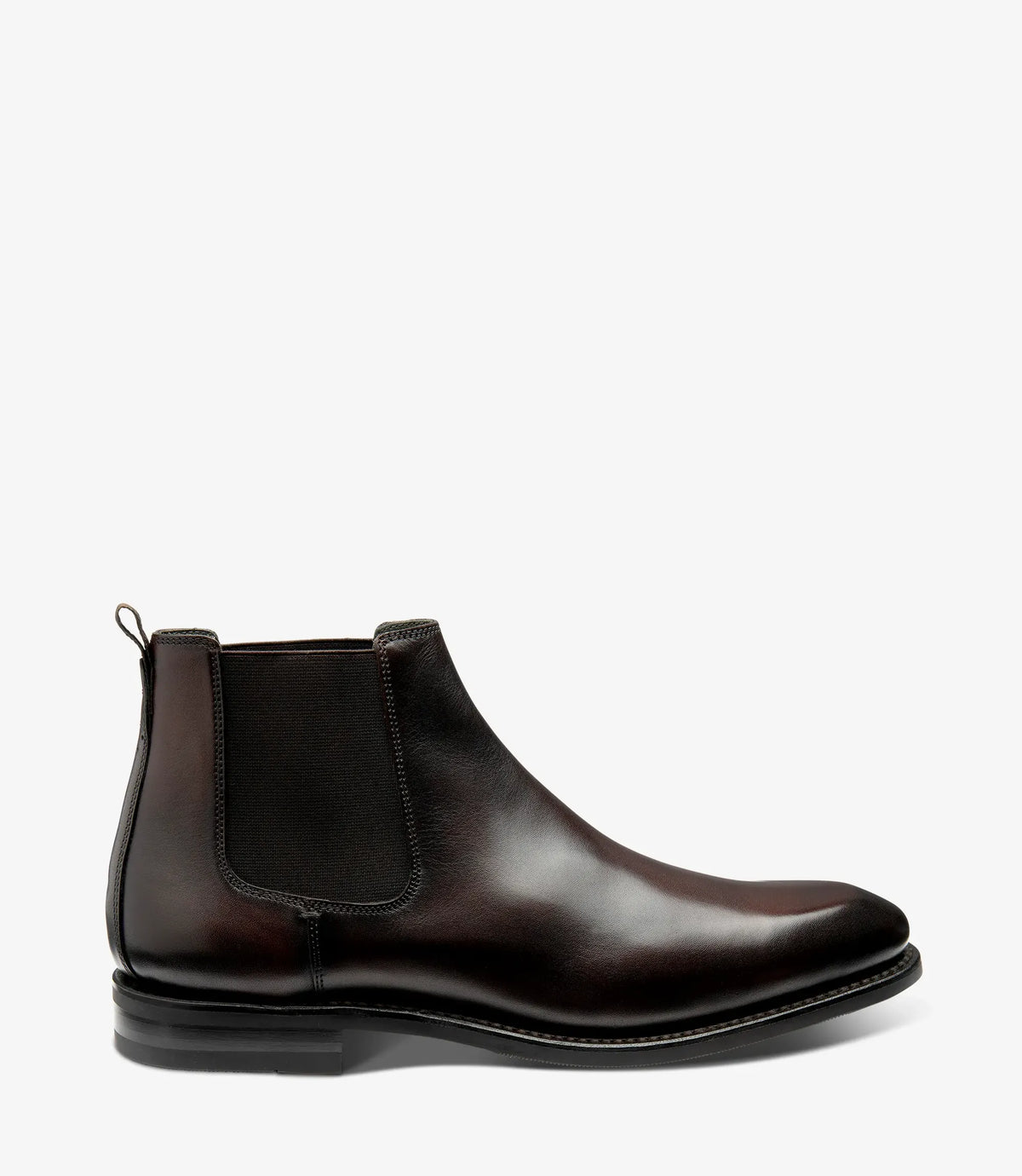 McBride Calf Leather Chelsea Boot - Burnt Brown