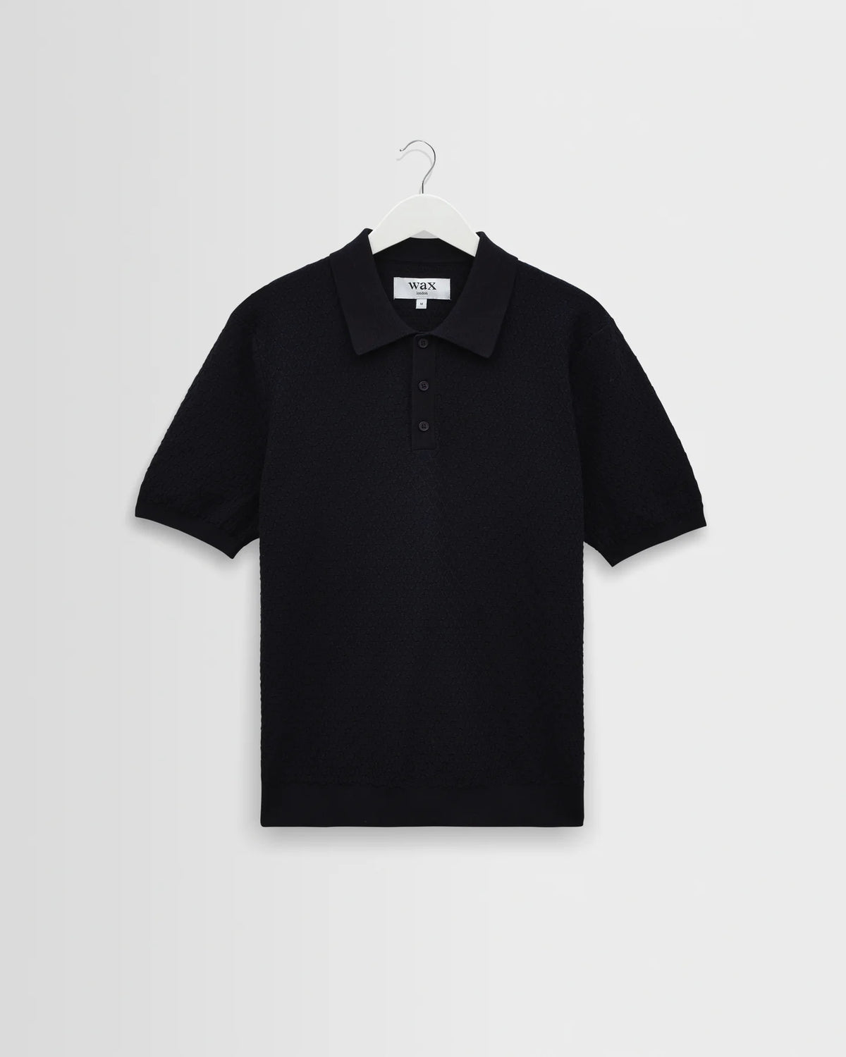 Naples - Retro Diamond Knitted Polo- Navy