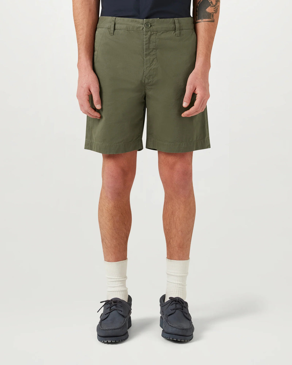 Cotton Rally Chino Short - Khaki Green