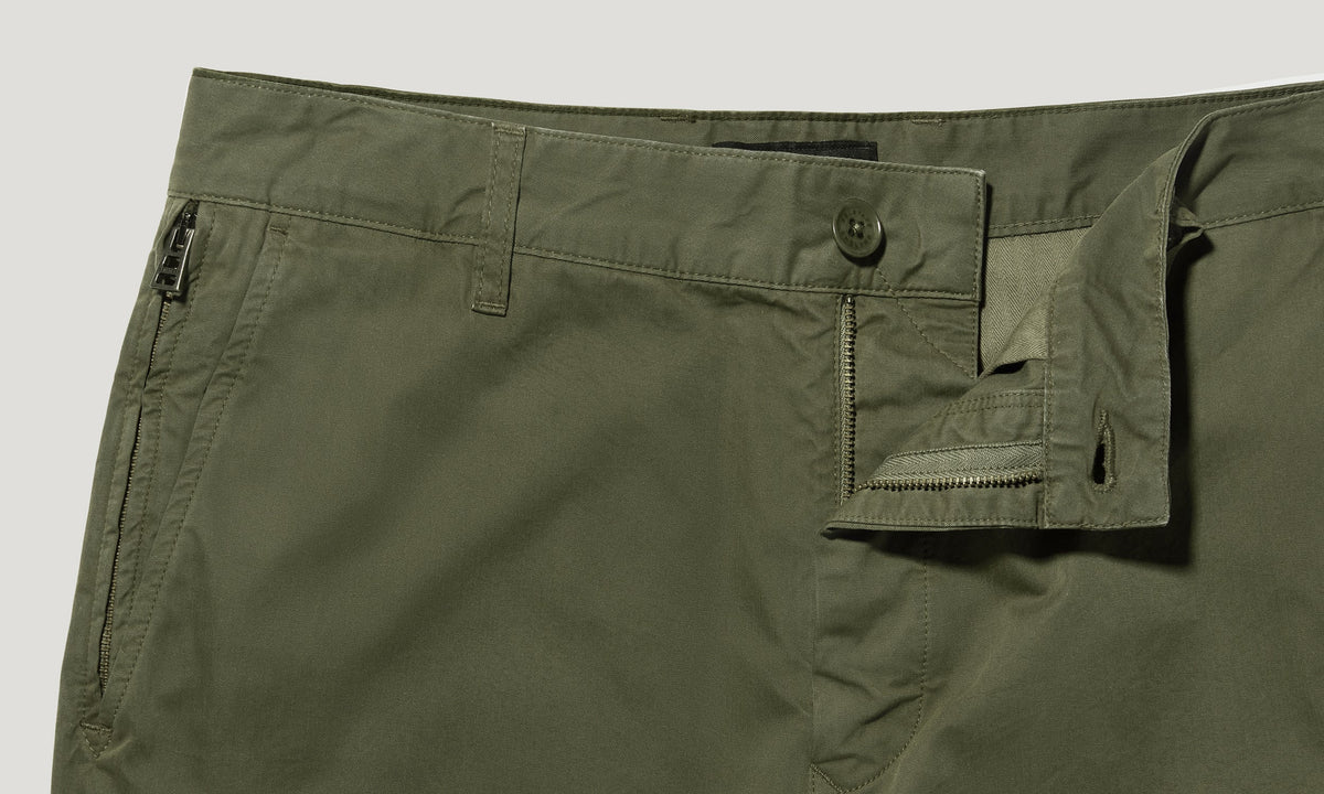 Cotton Rally Chino Short - Khaki Green