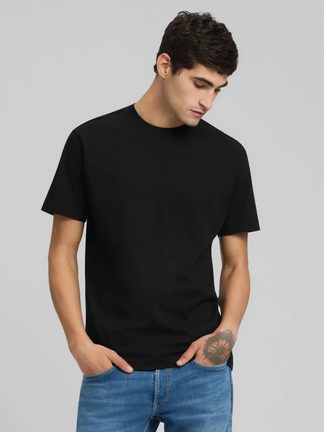 Heavyweight Cotton Jersey T-Shirt - Black