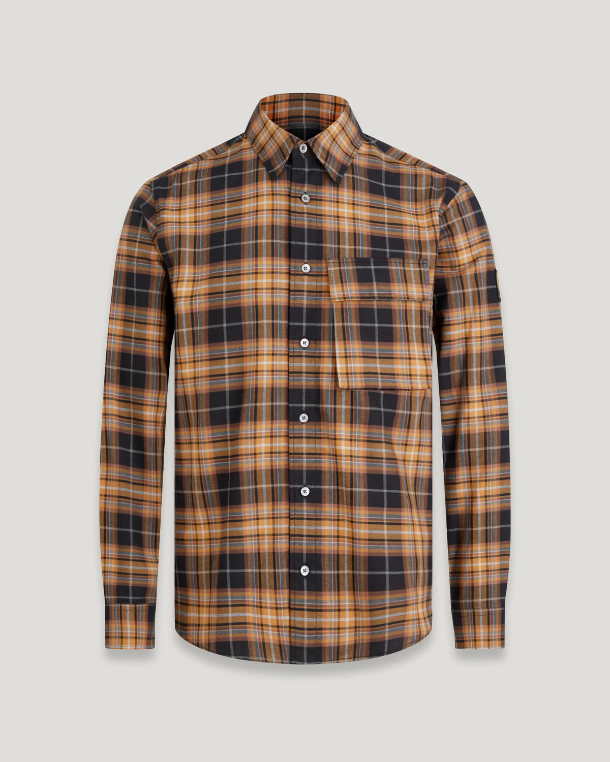 Plaid Cotton Scale Shirt - Black/Yellow
