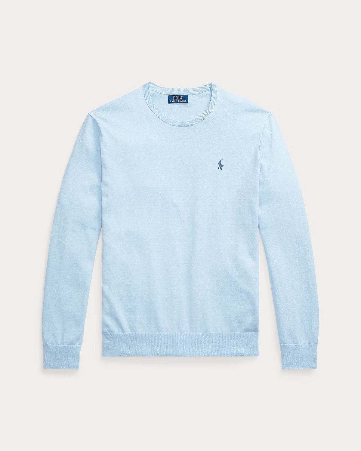 Slim Fit Textured Cotton Jumper - Sky