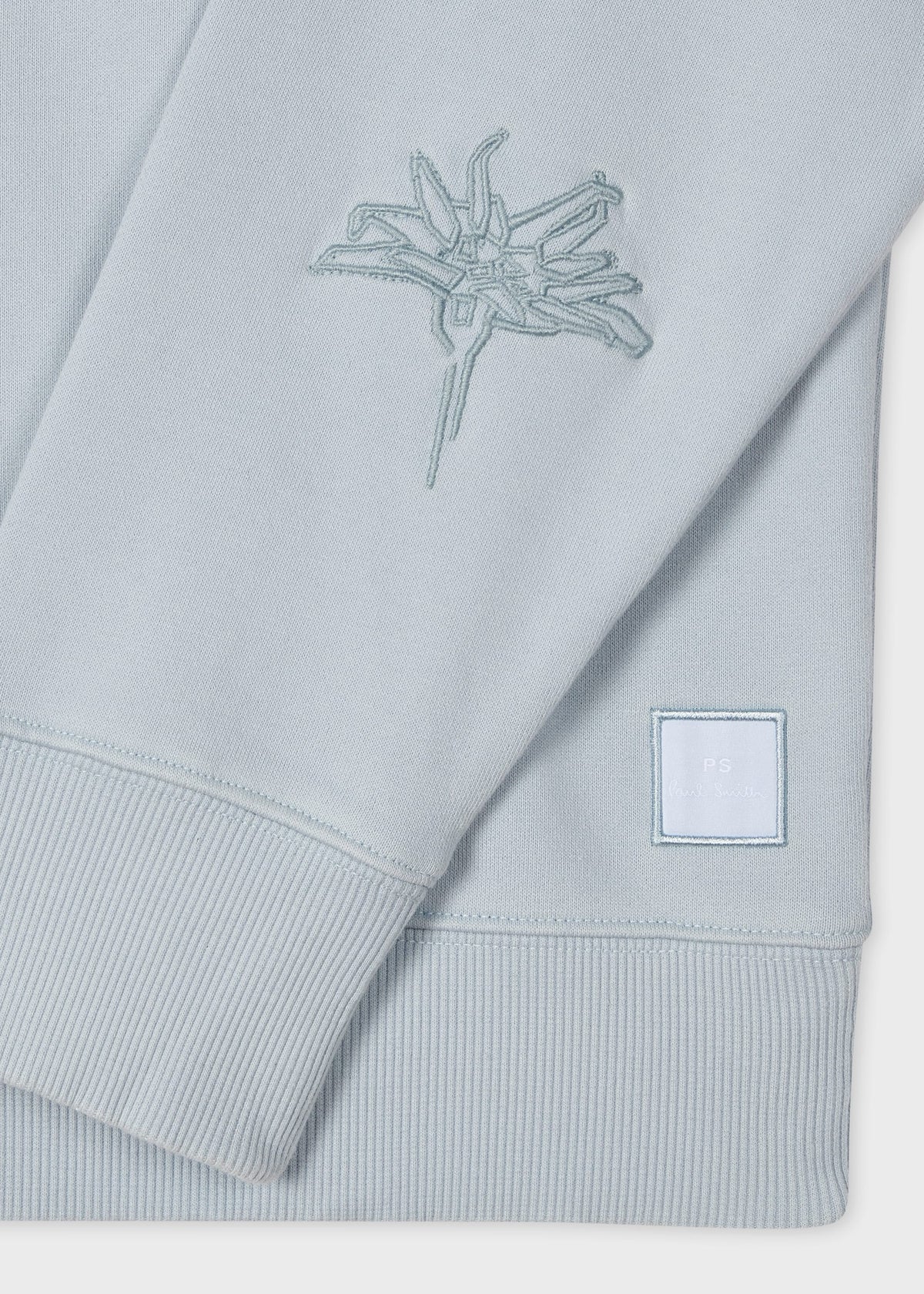 Organic Cotton Zip-Neck Sweatshirt - Sky Blue