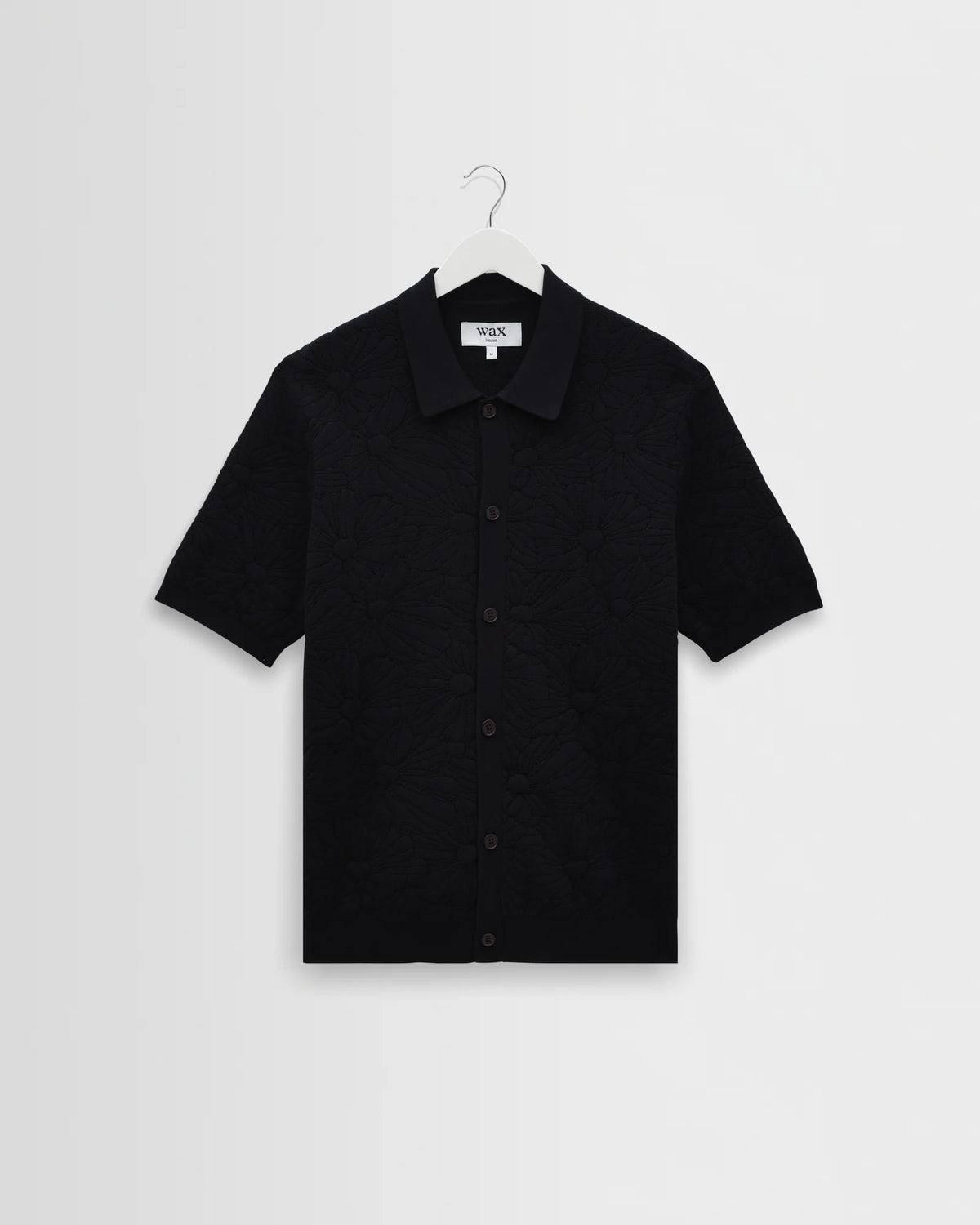 Tellaro- Flower Jacquard Shirt- Navy