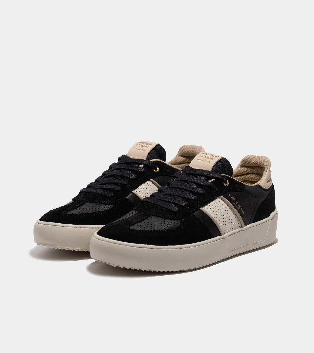 Coliseum Leather Suede Terrace - Black/Beige