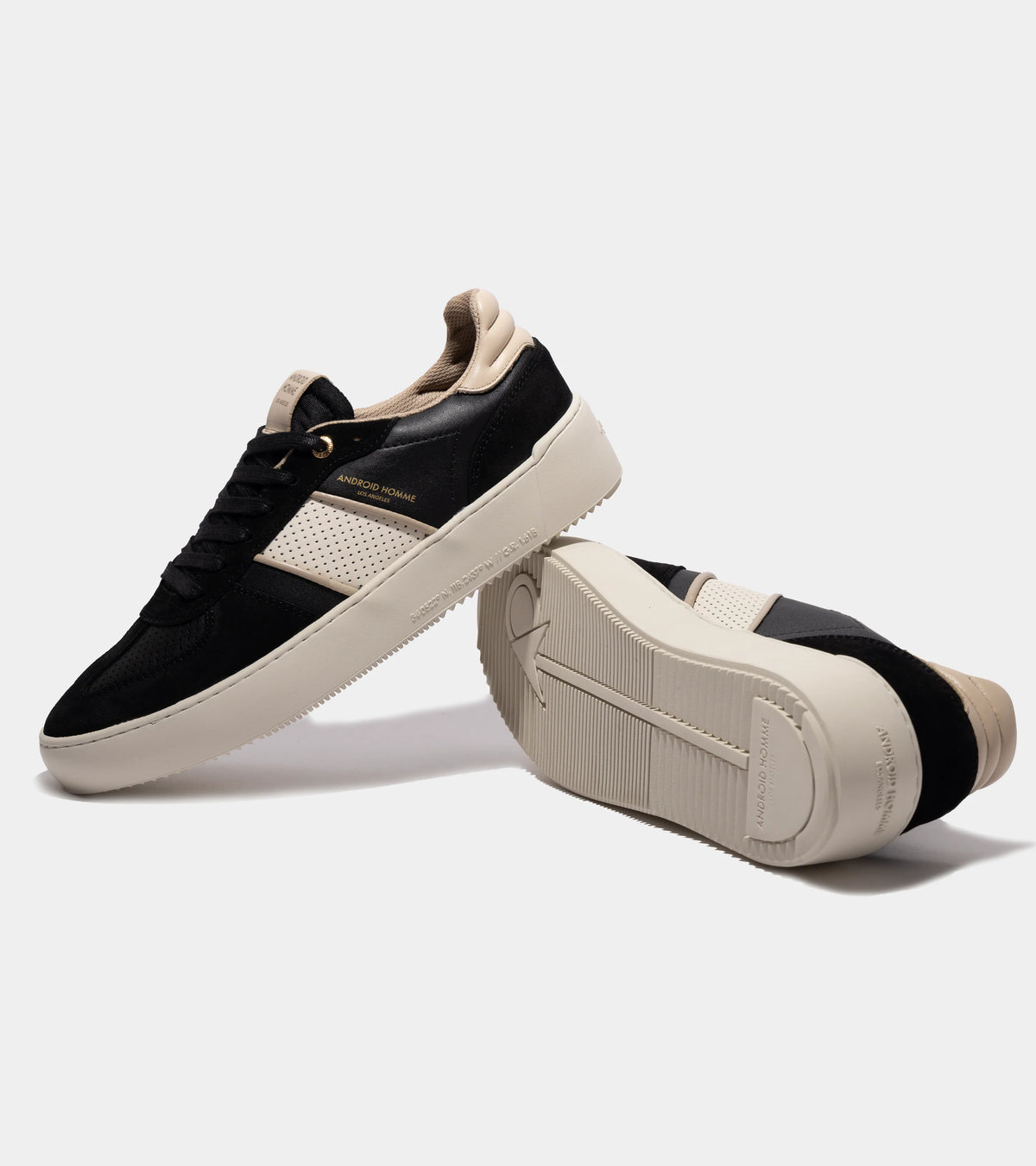 Coliseum Leather Suede Terrace - Black/Beige