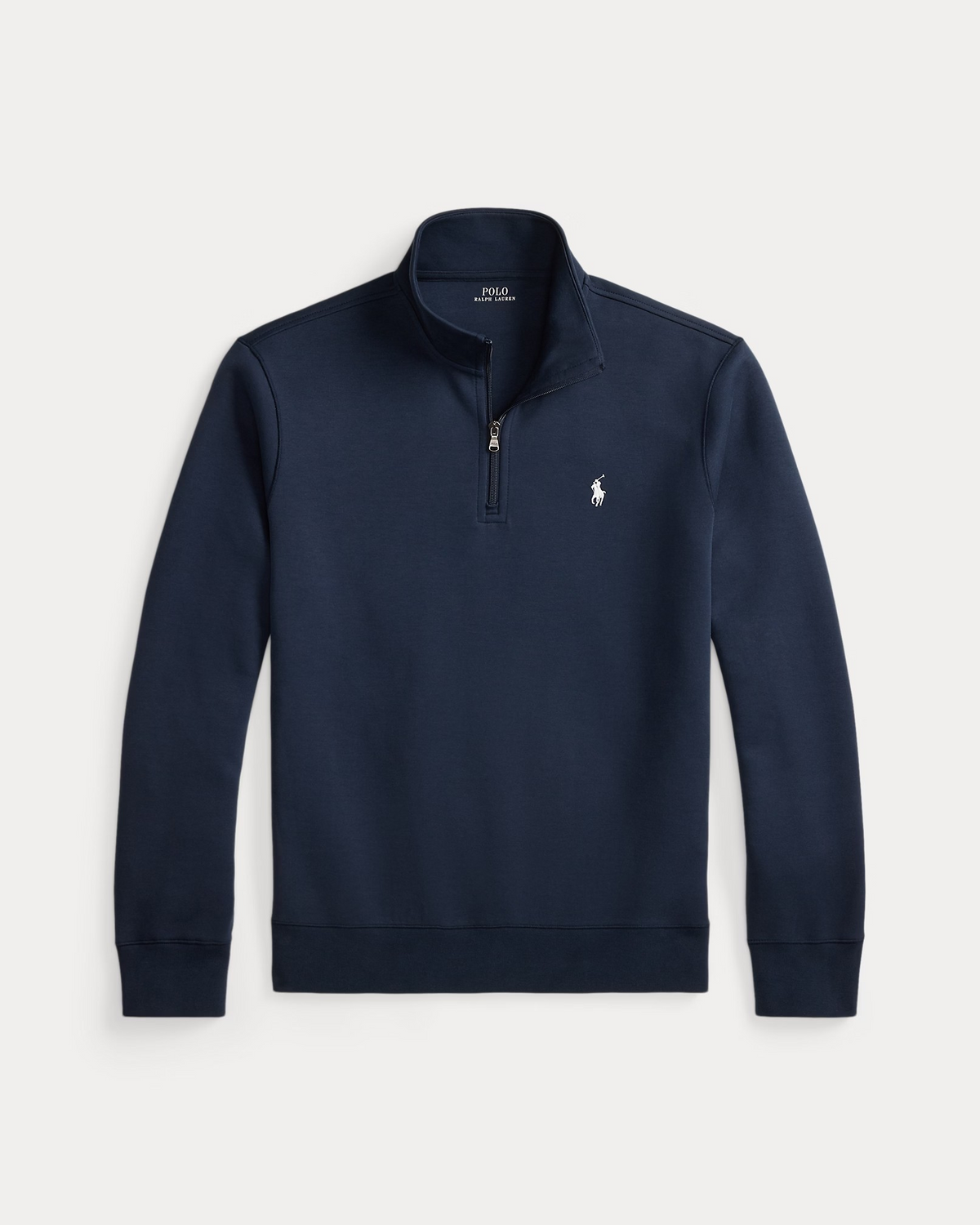 Double-Knit Quarter-Zip Pullover - Navy