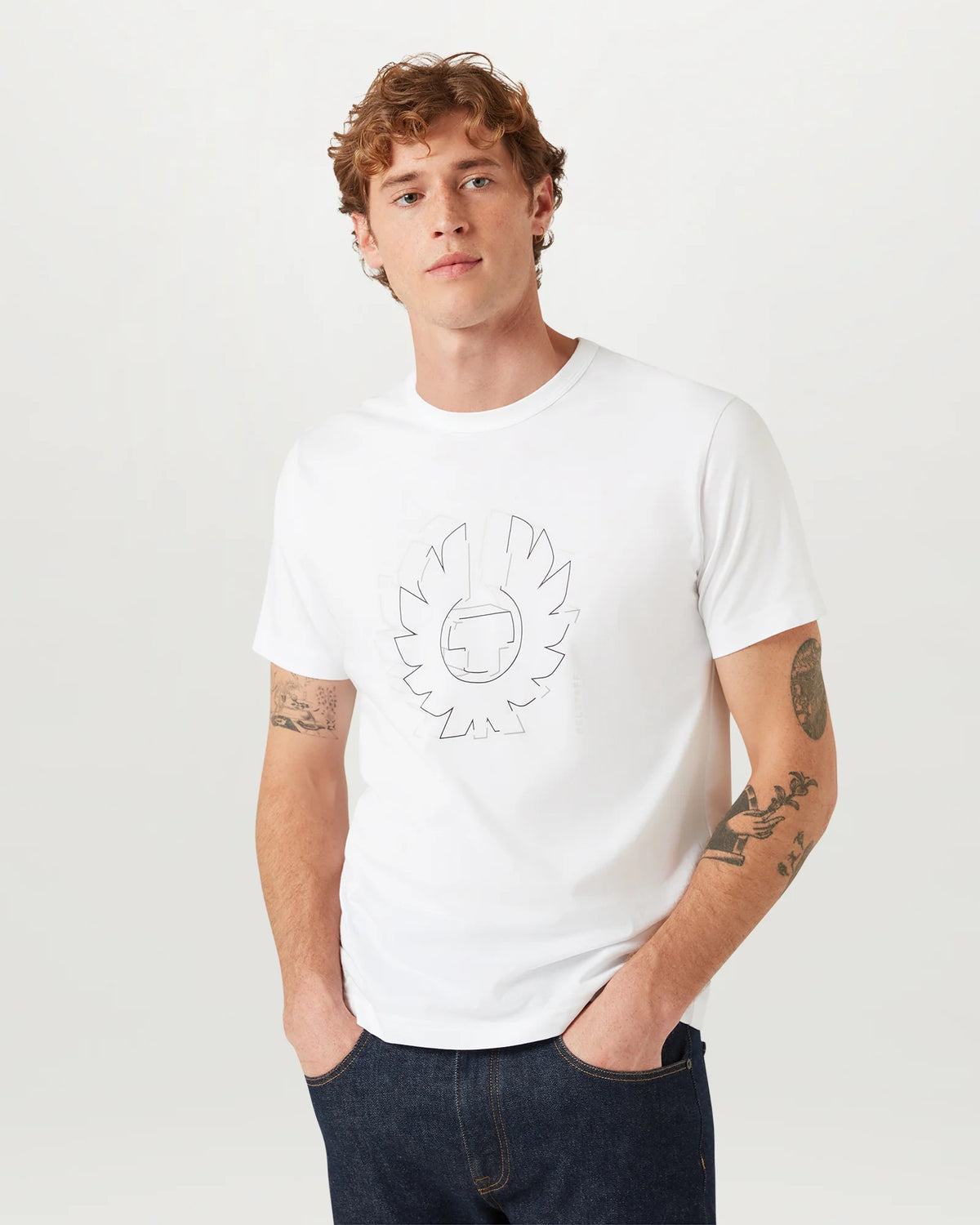 Deconstructed Phoenix Logo T-Shirt - White