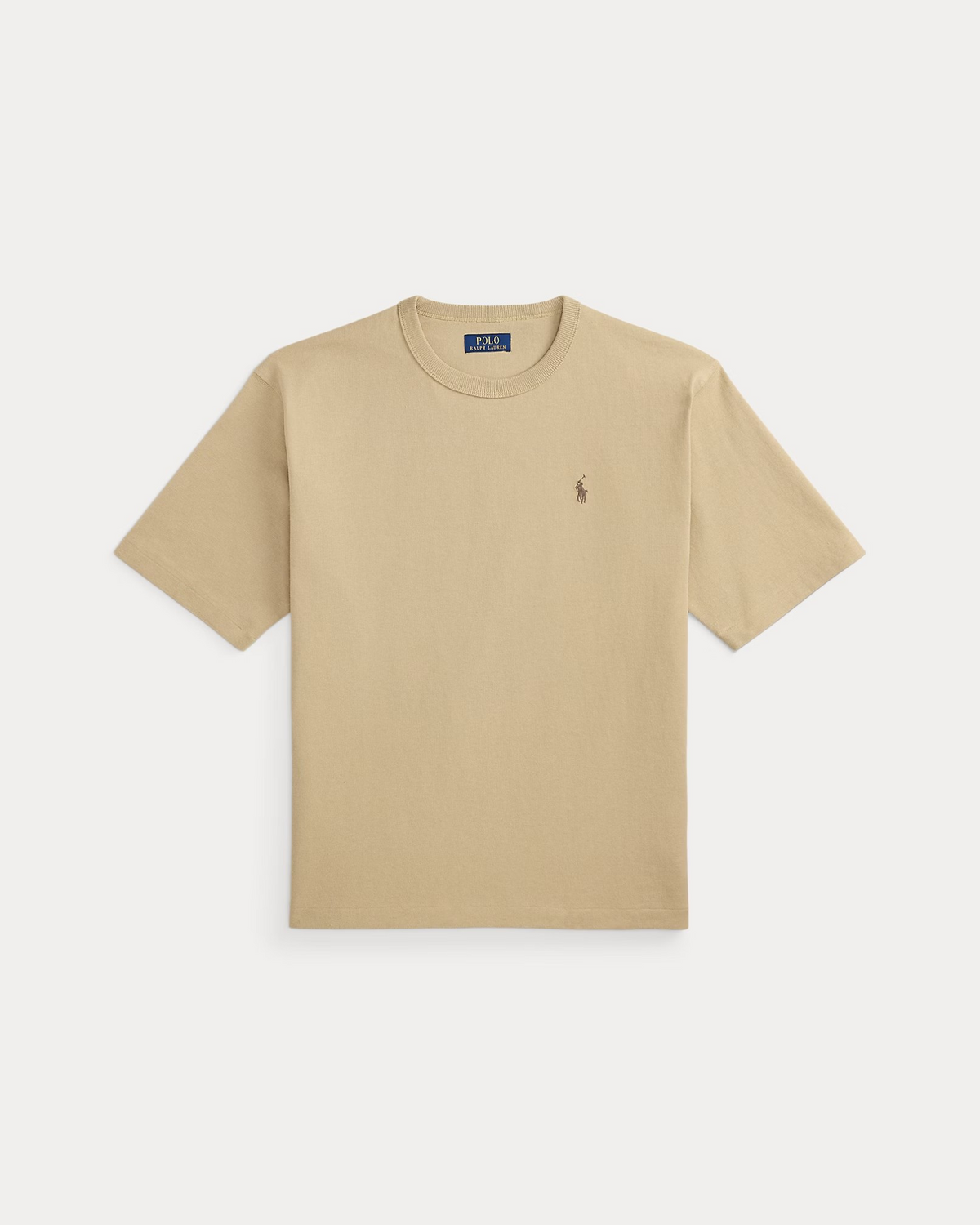 Relaxed Fit Jersey Crewneck T-Shirt - Beige