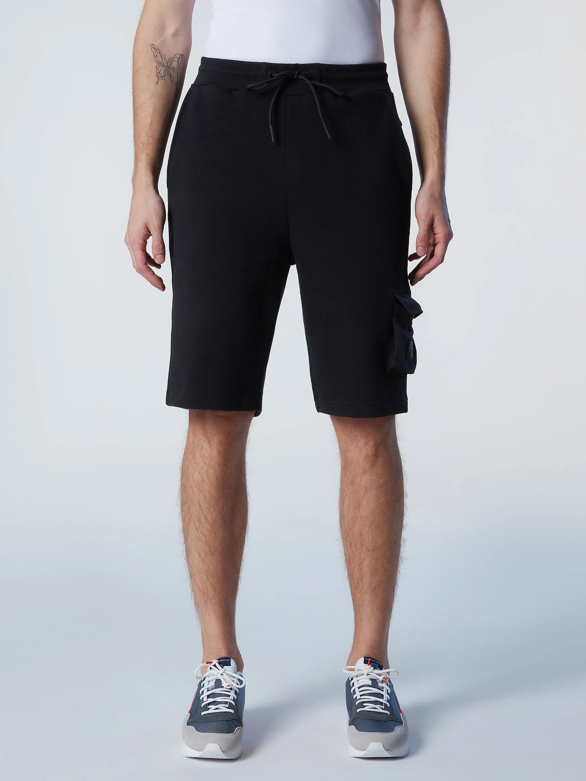 Side Pocket Sweat Shorts - Black