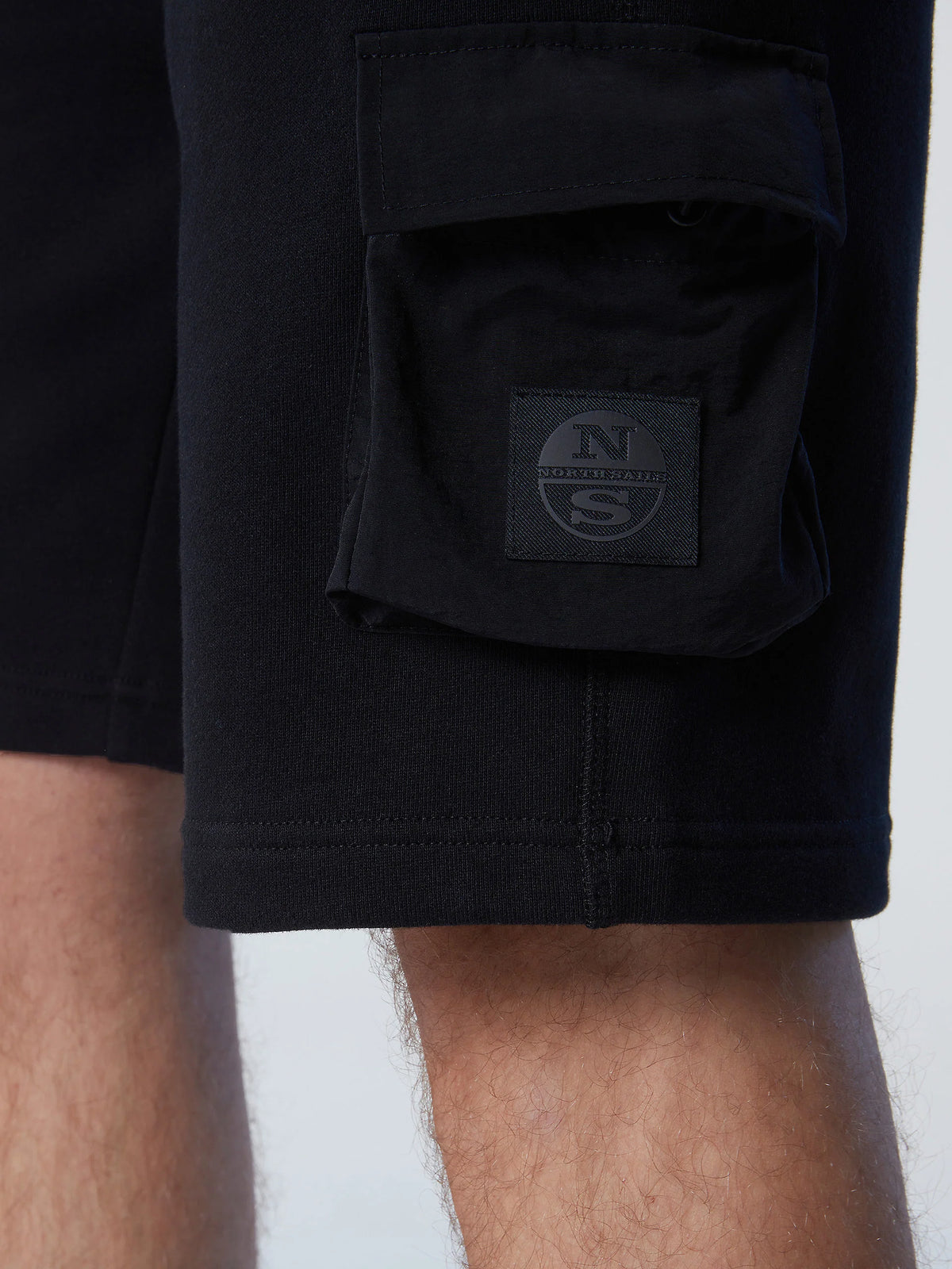 Side Pocket Sweat Shorts - Black