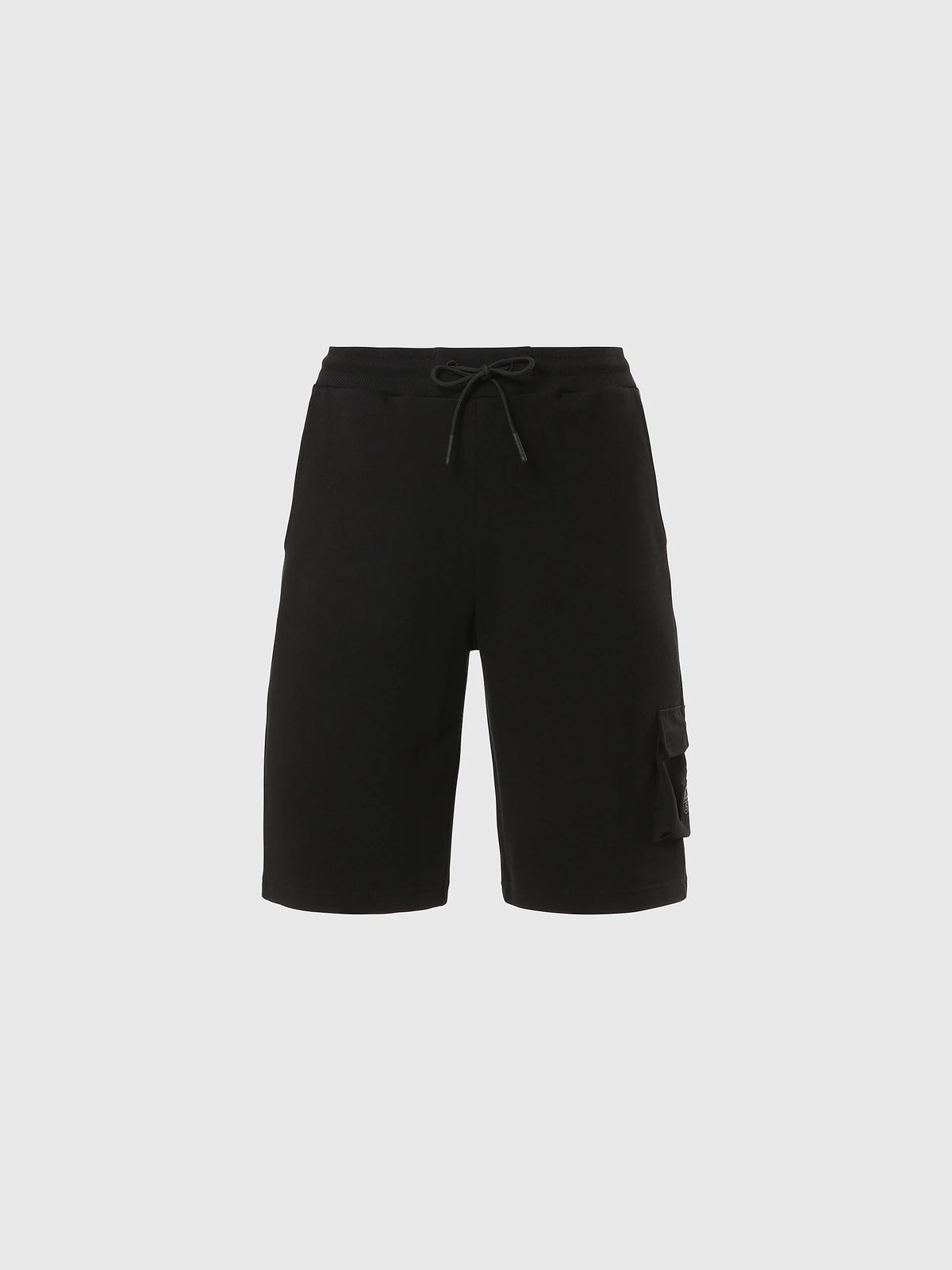 Side Pocket Sweat Shorts - Black